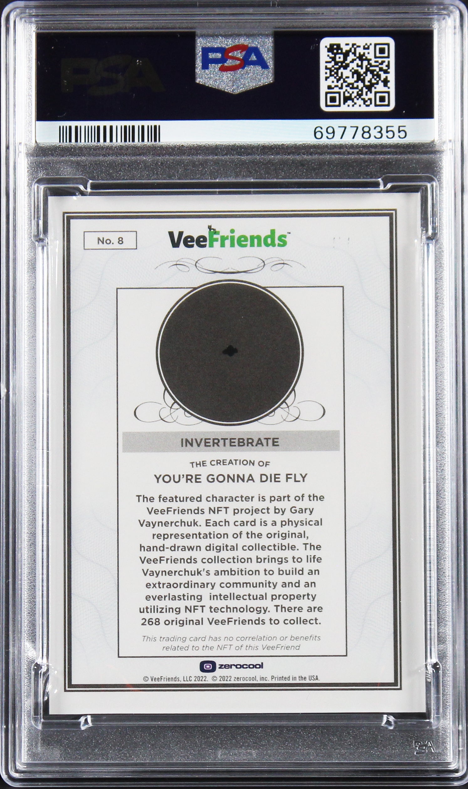 Gary Vaynerchuck Signed 2022 You're Gonna Die Gold #8 1/1 Card Auto 9 PSA Slab