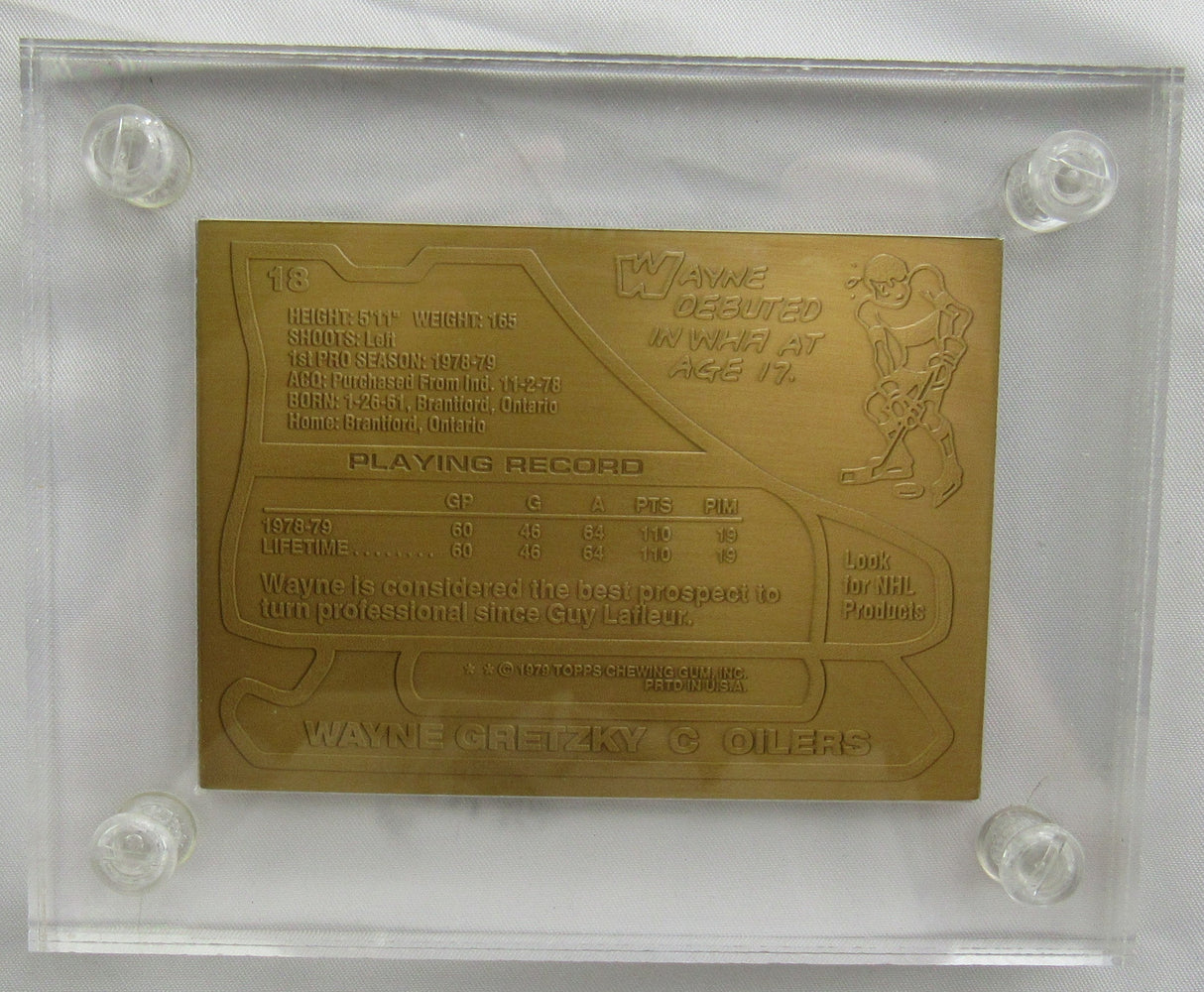 1979 Topps Wayne Gretzky Highland Mint Card - Bronze