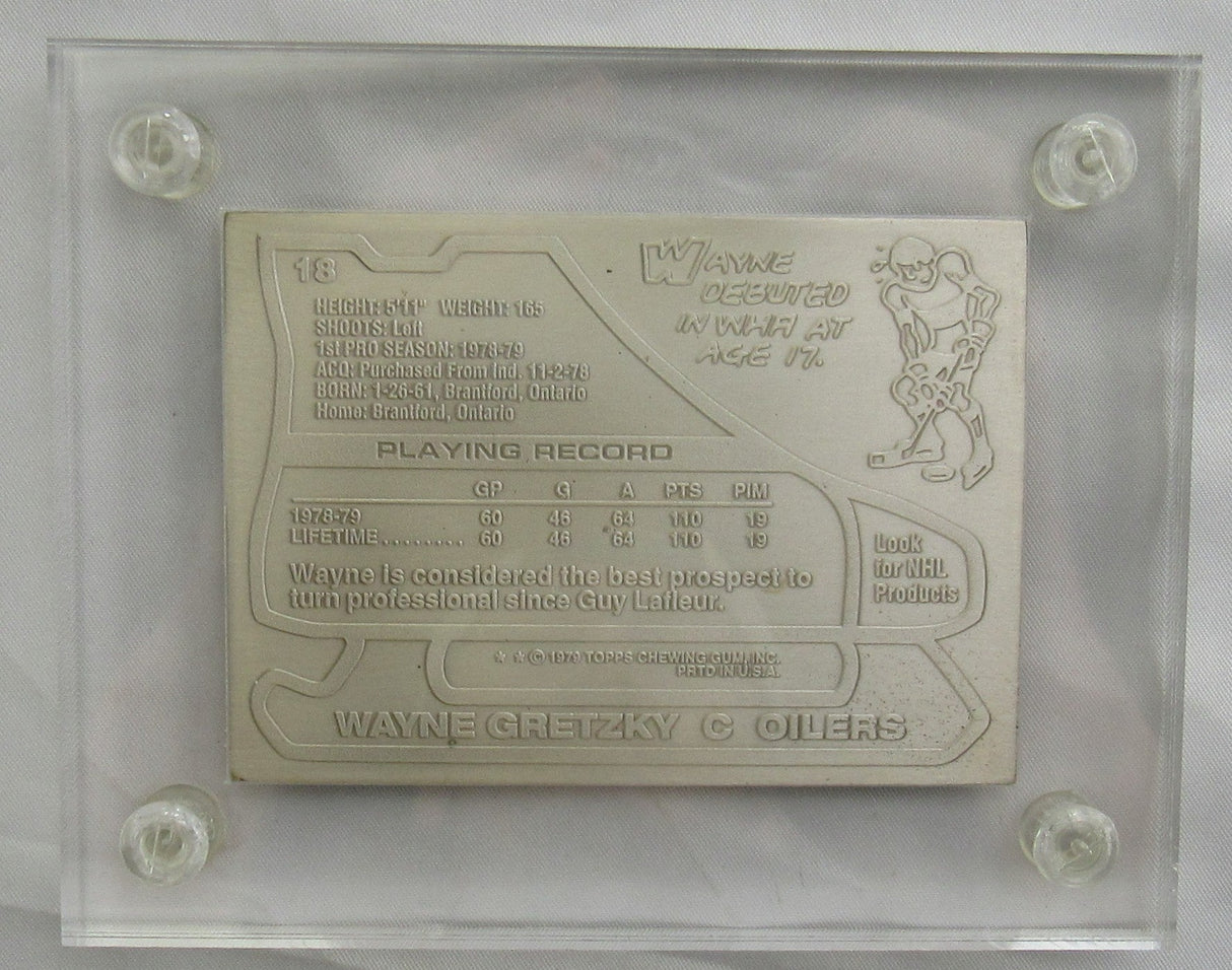 1979 Topps Wayne Gretzky Highland Mint Card - 4.25oz Silver - #0710