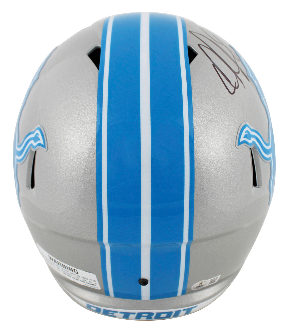Lions Calvin Johnson Signed 2024 Full Size Speed Rep Helmet W/ Case BAS Witness