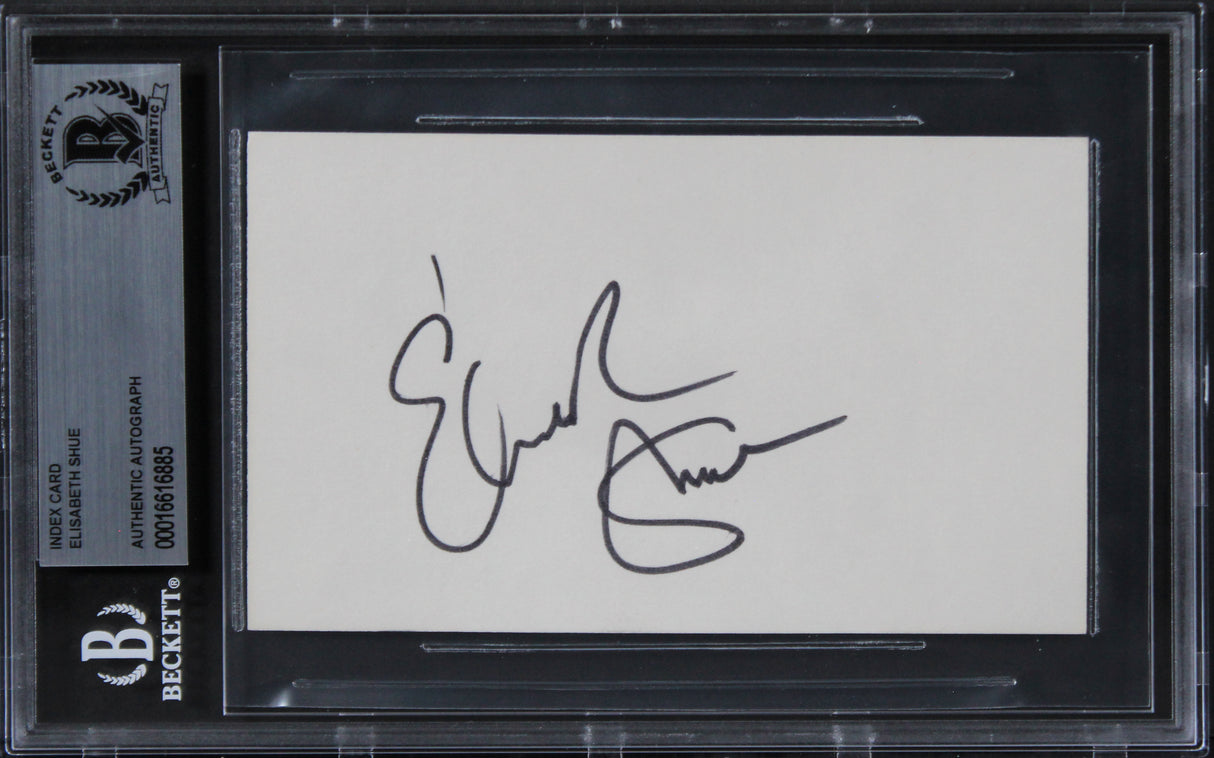 Elisabeth Shue The Karate Kid Authentic Signed 3x5 Index Card BAS Slabbed 1