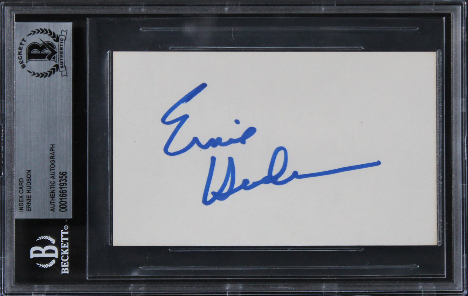 Ernie Hudson Ghostbusters Authentic Signed 3x5 Index Card BAS Slabbed 3