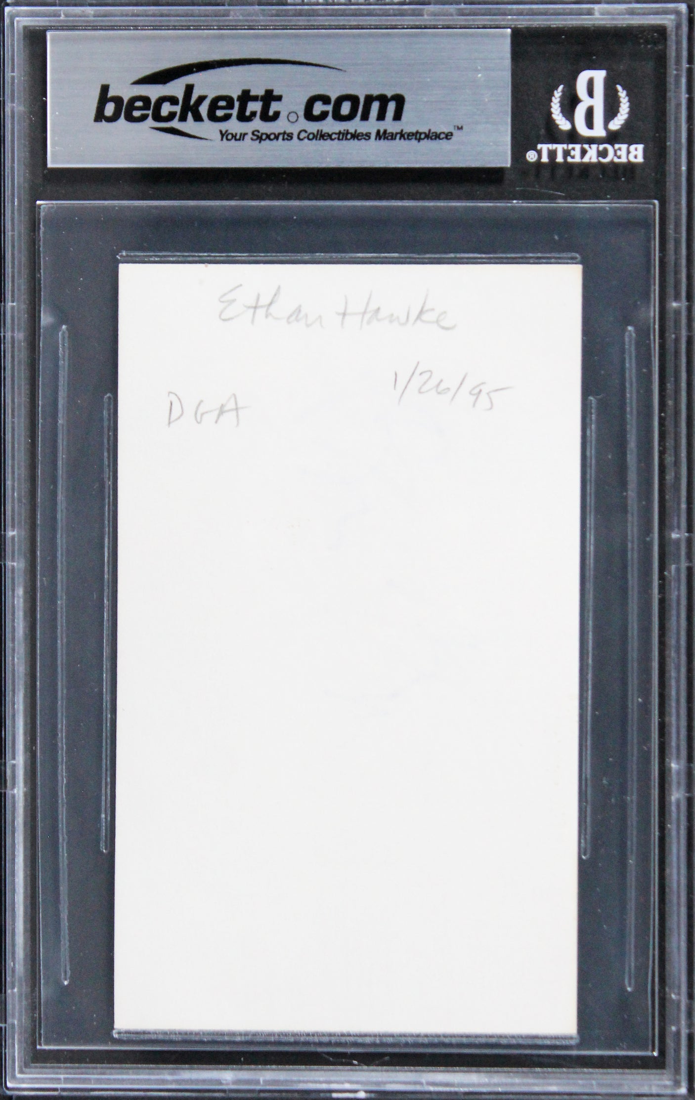 Ethan Hawke Training Day Authentic Signed 3x5 Index Card BAS Slabbed 1