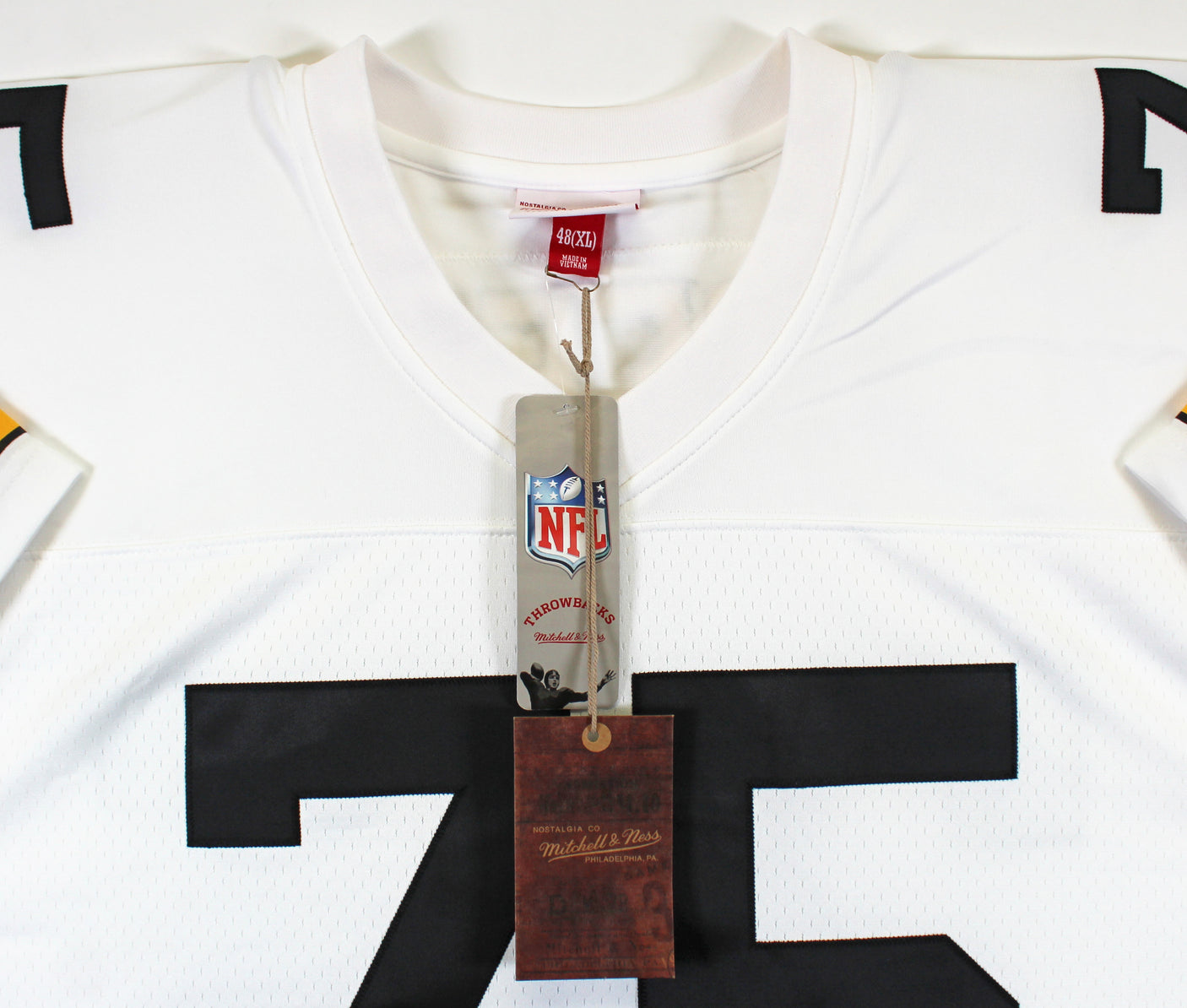 Steelers Joe Greene "HOF 87" Authentic Signed White M&N Jersey BAS Witnessed