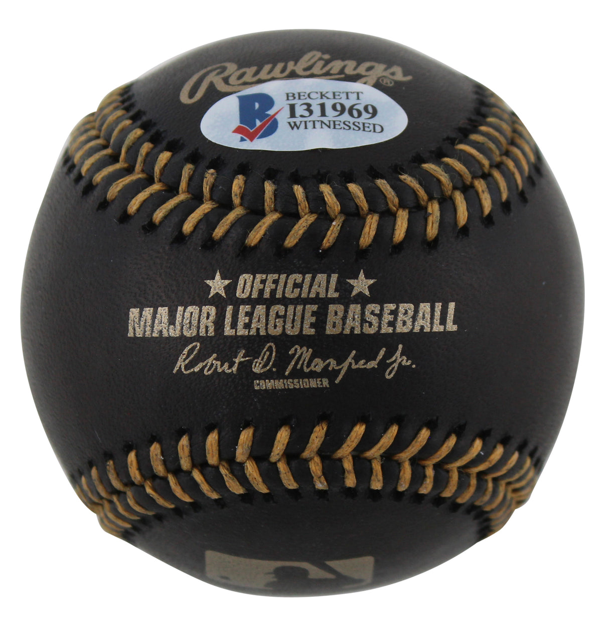 Chevy Chase Fletch Authentic Signed Black Oml Baseball BAS Witnessed #I31969