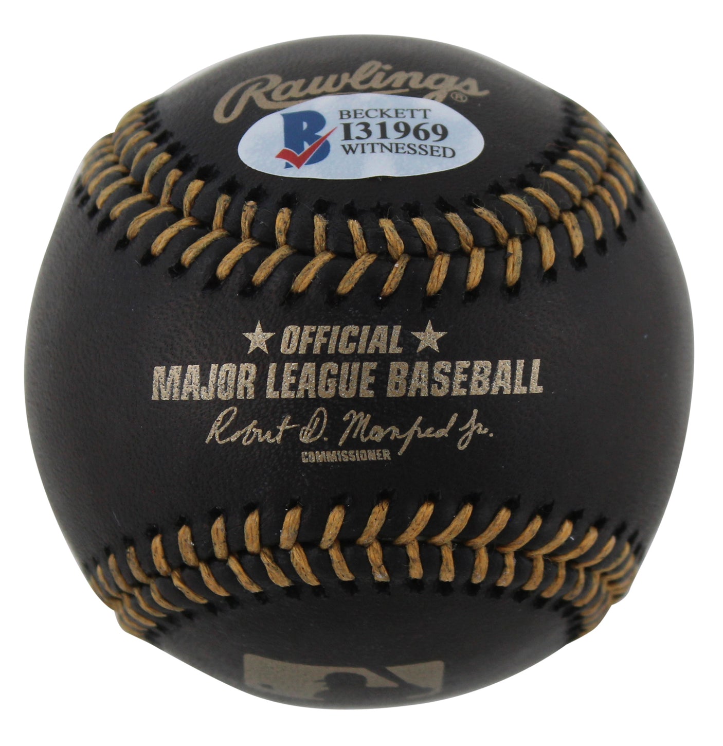 Chevy Chase Fletch Authentic Signed Black Oml Baseball BAS Witnessed #I31969