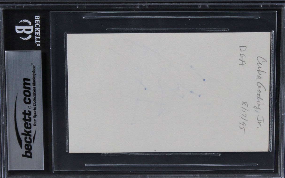 Cuba Gooding Jr. Boyz N The Hood Authentic Signed 3x5 Index Card BAS Slabbed
