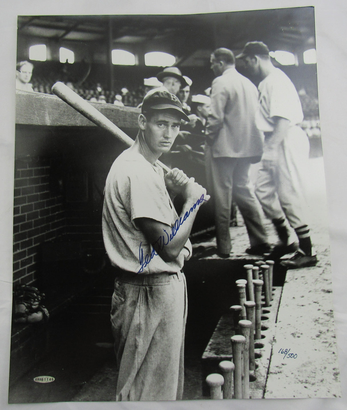 Ted Williams Signed Auto 16x20 Photo UDA BAA81146