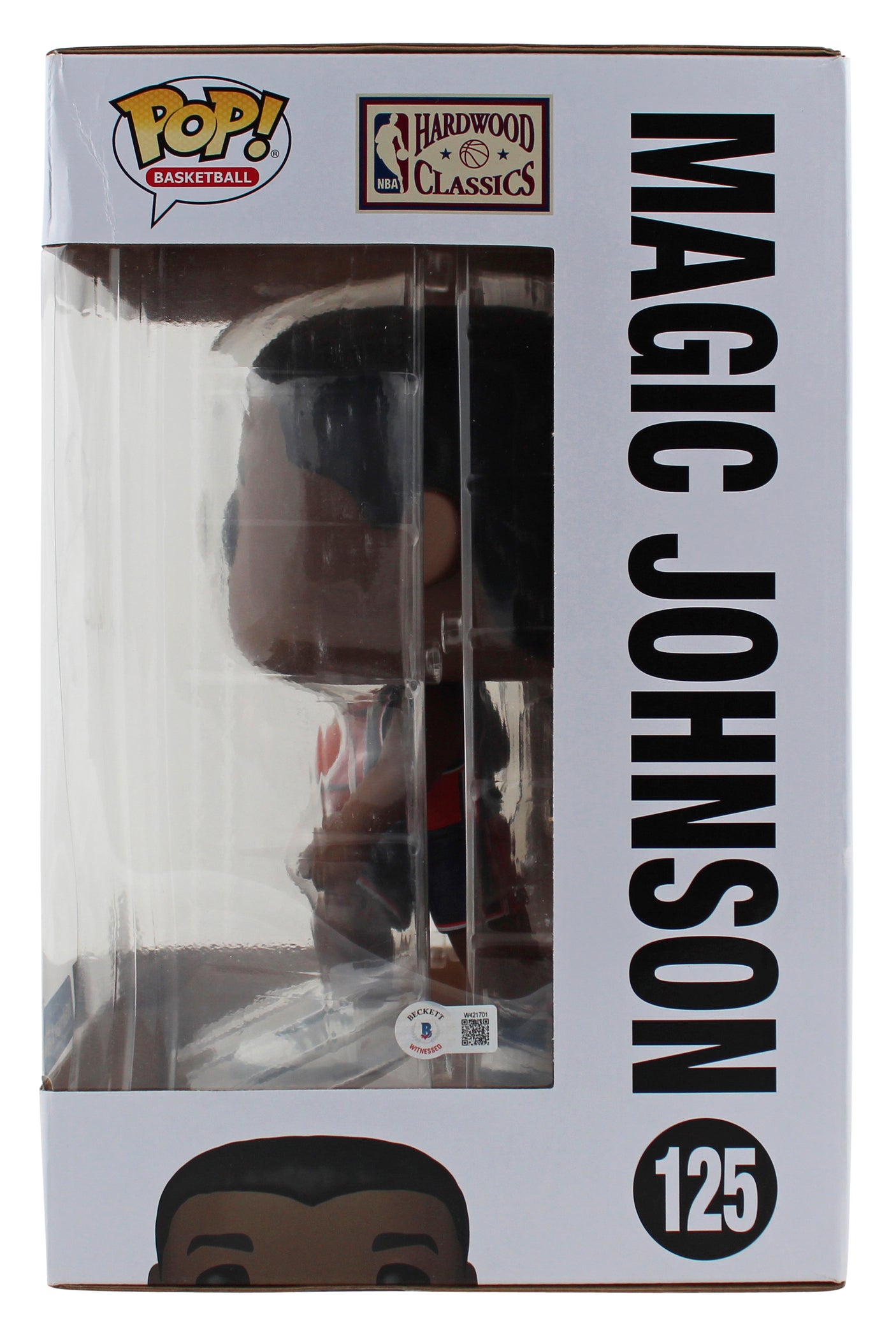 Magic Johnson Signed 10" USA Basketball #125 Funko Pop Figure BAS Wit #W421701