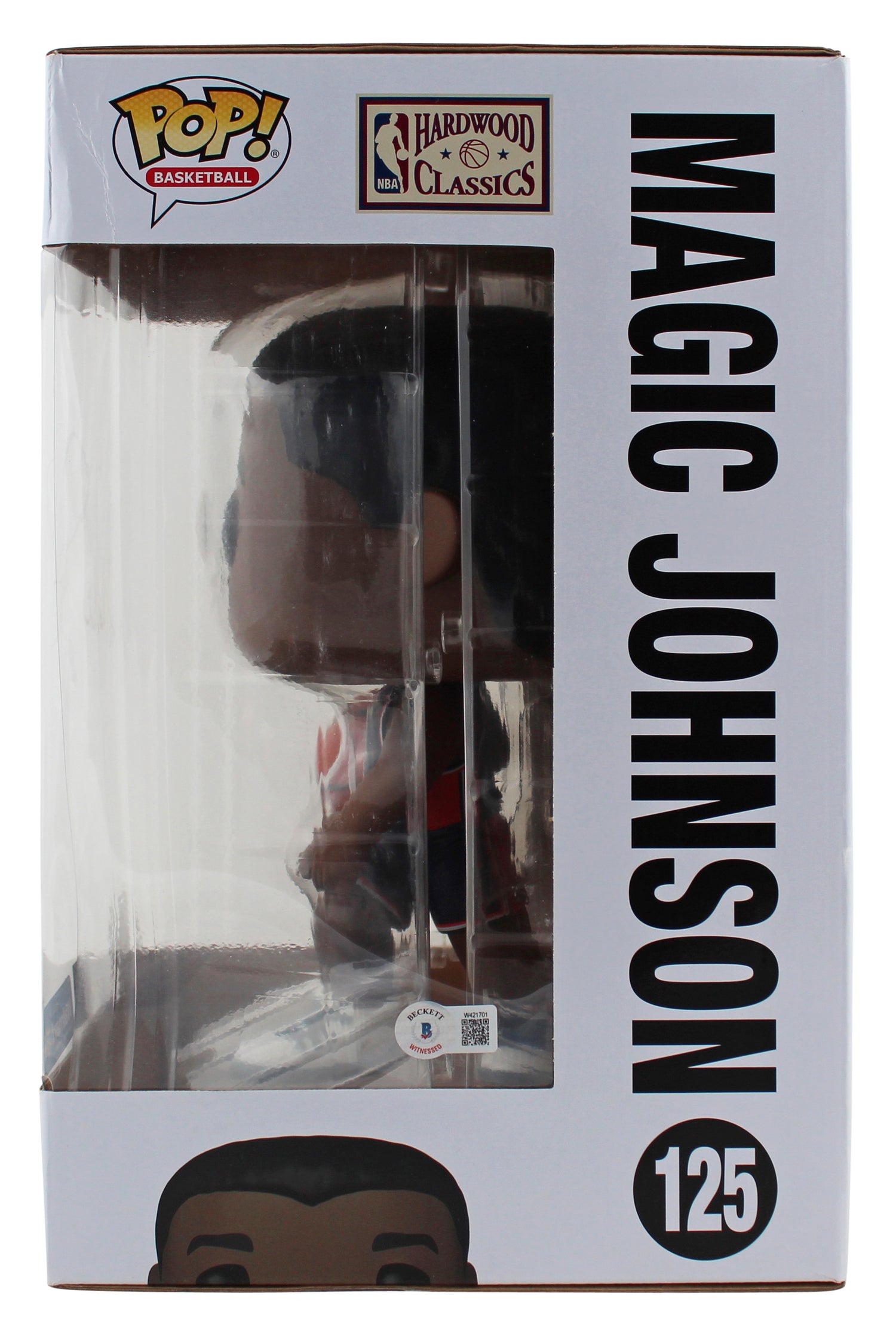 Magic Johnson Signed 10" USA Basketball #125 Funko Pop Figure BAS Wit #W421701