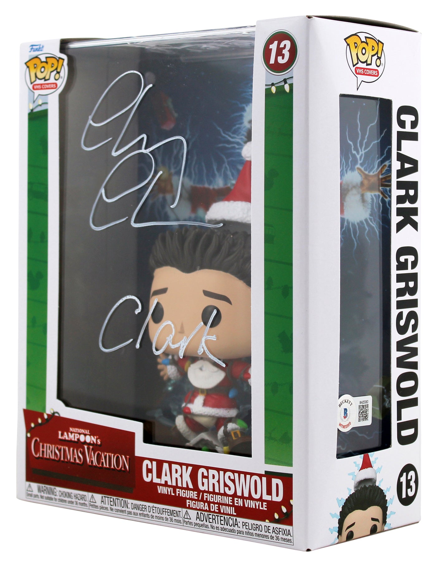 Chevy Chase Christmas Vacation "Clark" Signed VHS Covers #13 Funko Pop BAS Wit 1