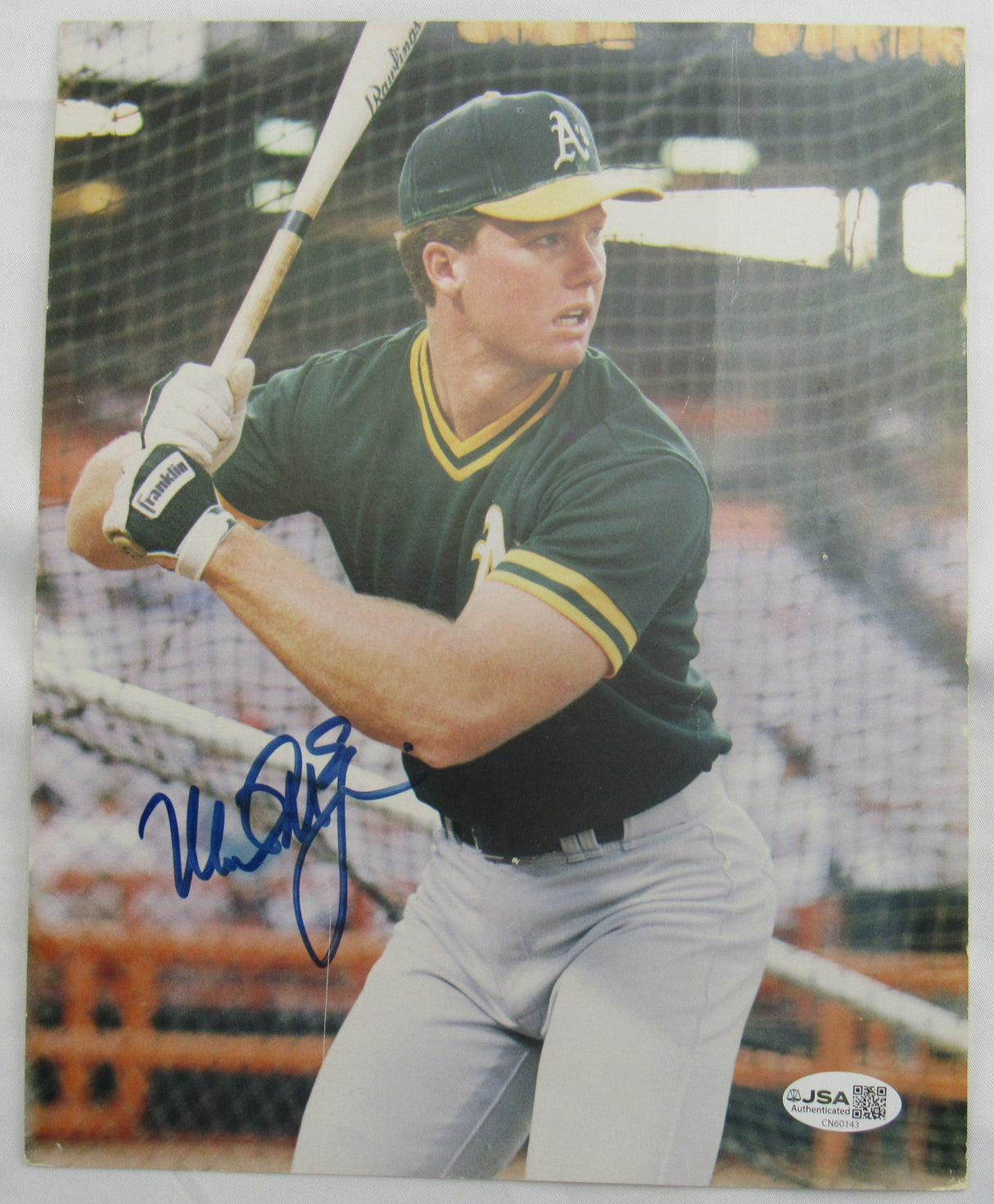 Mark McGwire Signed 8x10 Photo JSA CN60143 - See Description