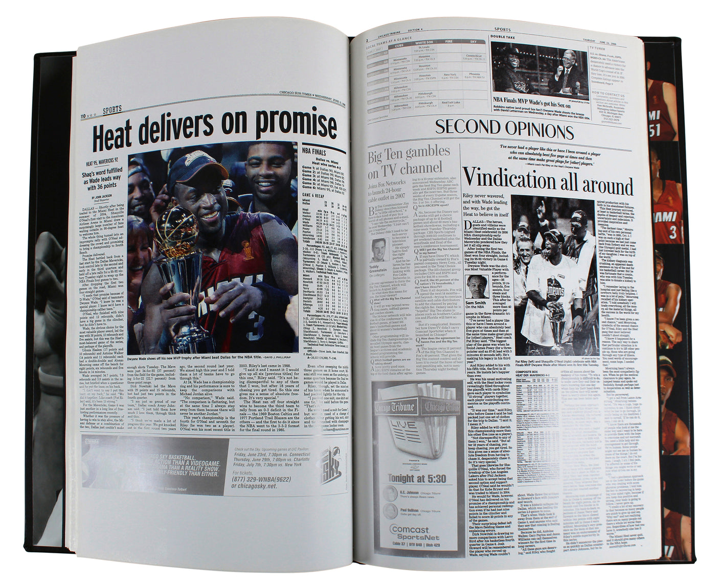 Shaquille O'Neal Signed 2006 NBA Championship 15 Strong Coffee Table Book BAS