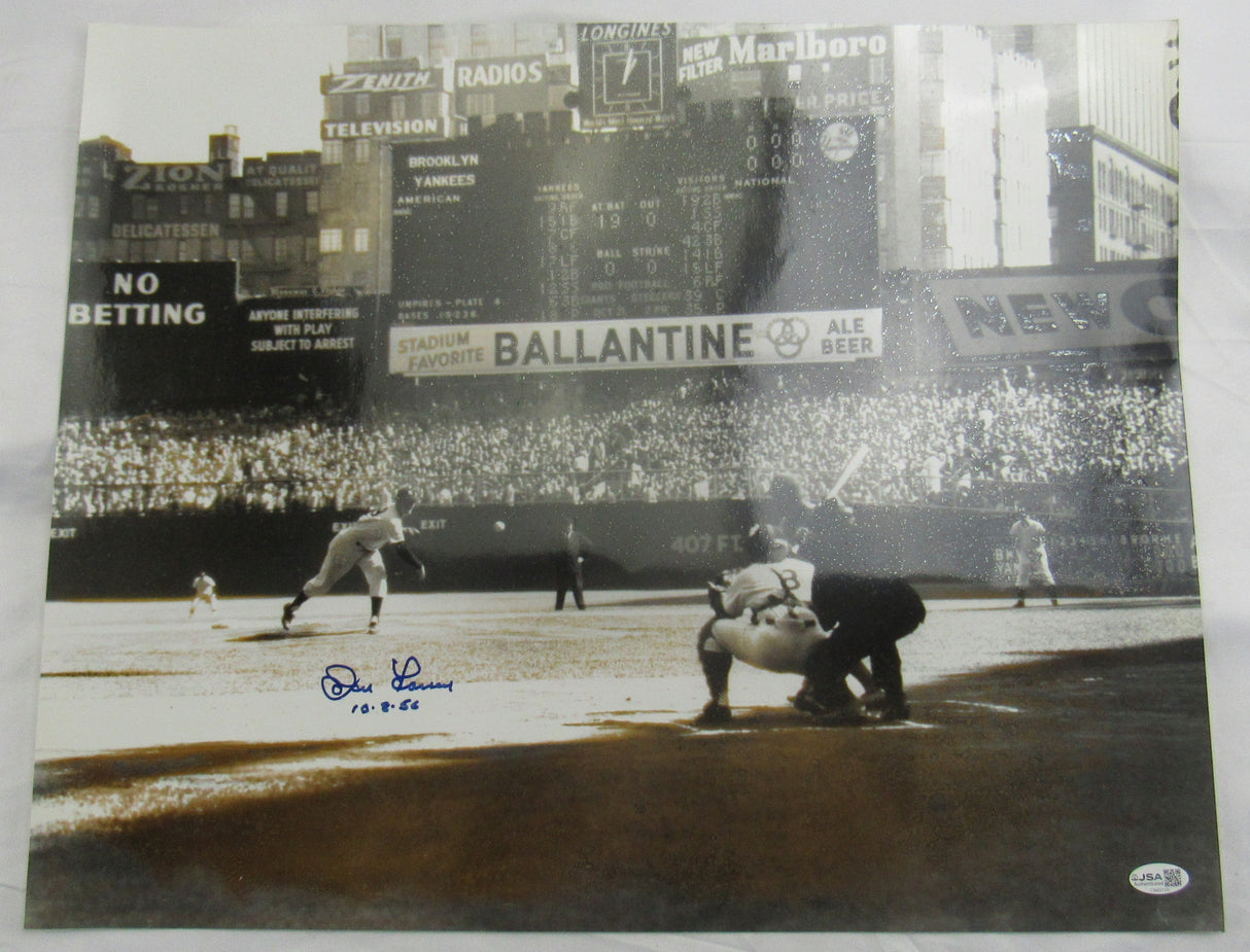 Don Larsen Signed 16x20 Photo JSA CN60150