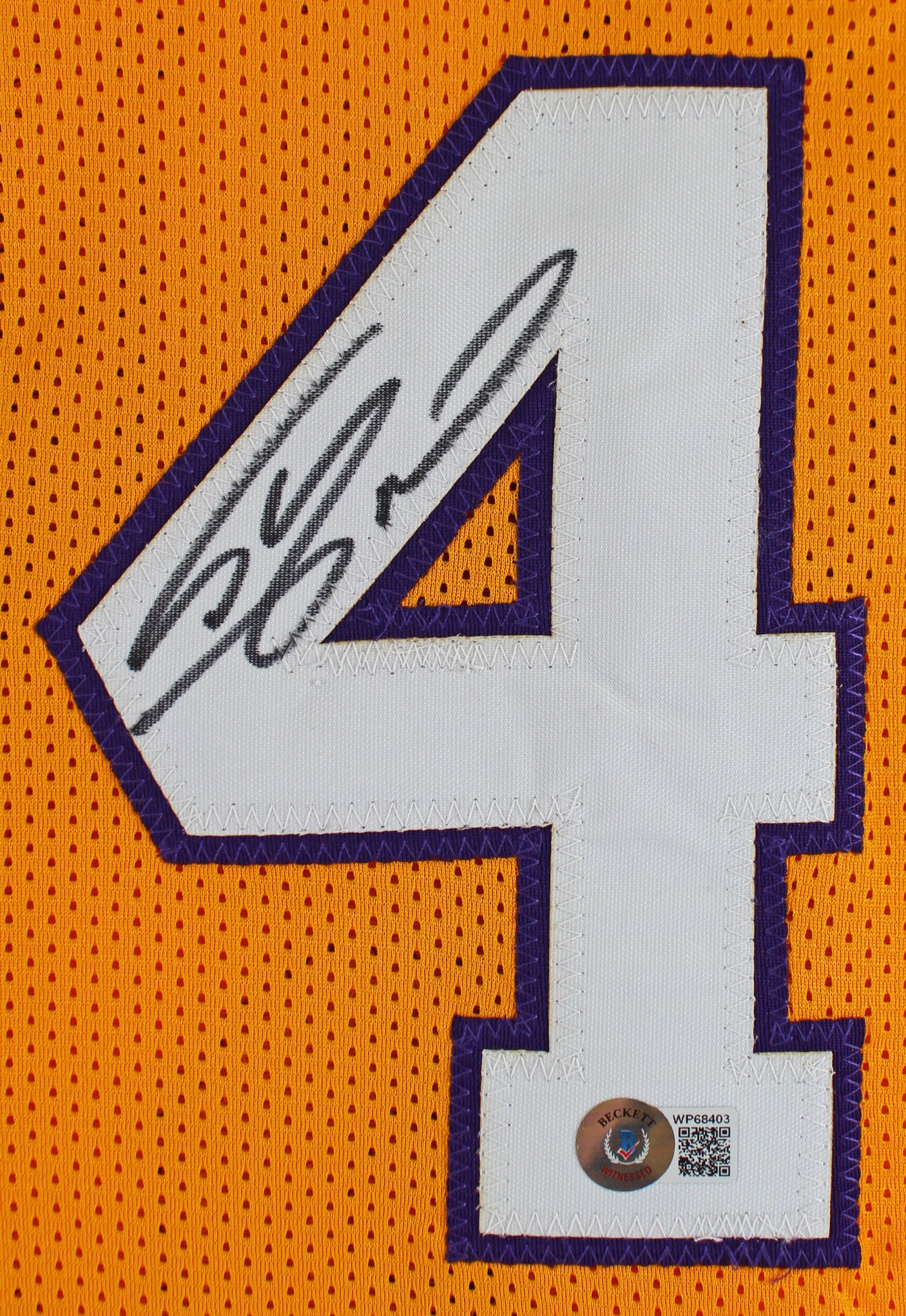 Shaquille O'Neal Authentic Signed Yellow Pro Style Jersey Autographed BAS