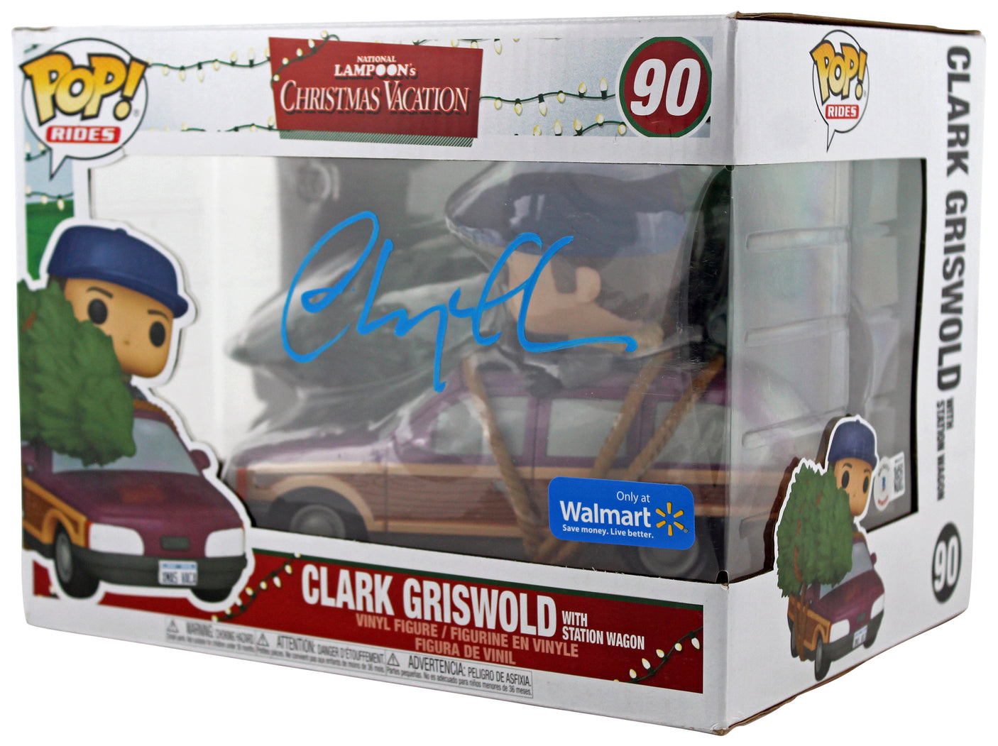 Chevy Chase Christmas Vacation Signed #90 Funko Pop Vinyl Figure BAS #WR44209