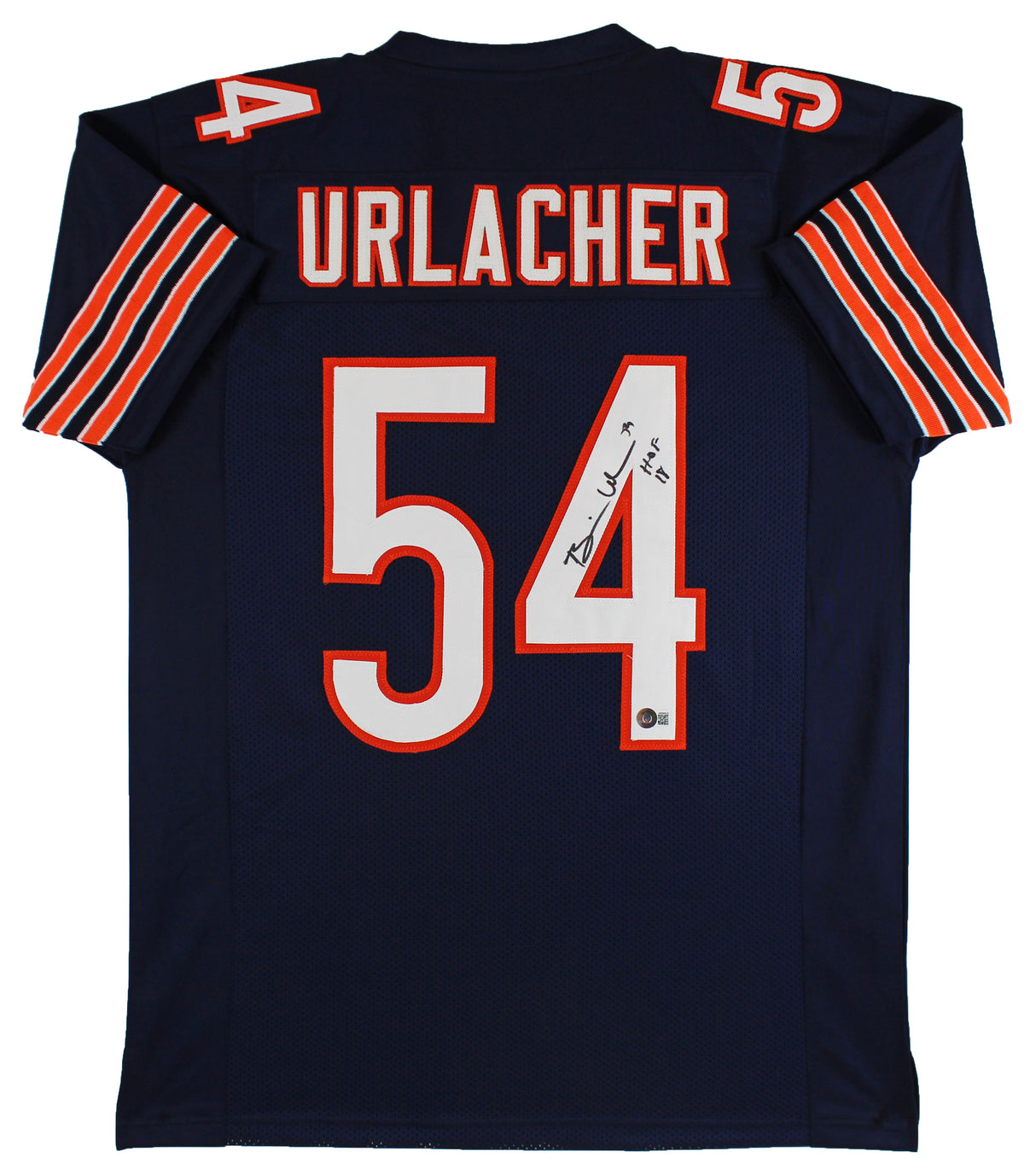 Brian Urlacher "HOF 18" Authentic Signed Navy Blue Pro Style Jersey BAS