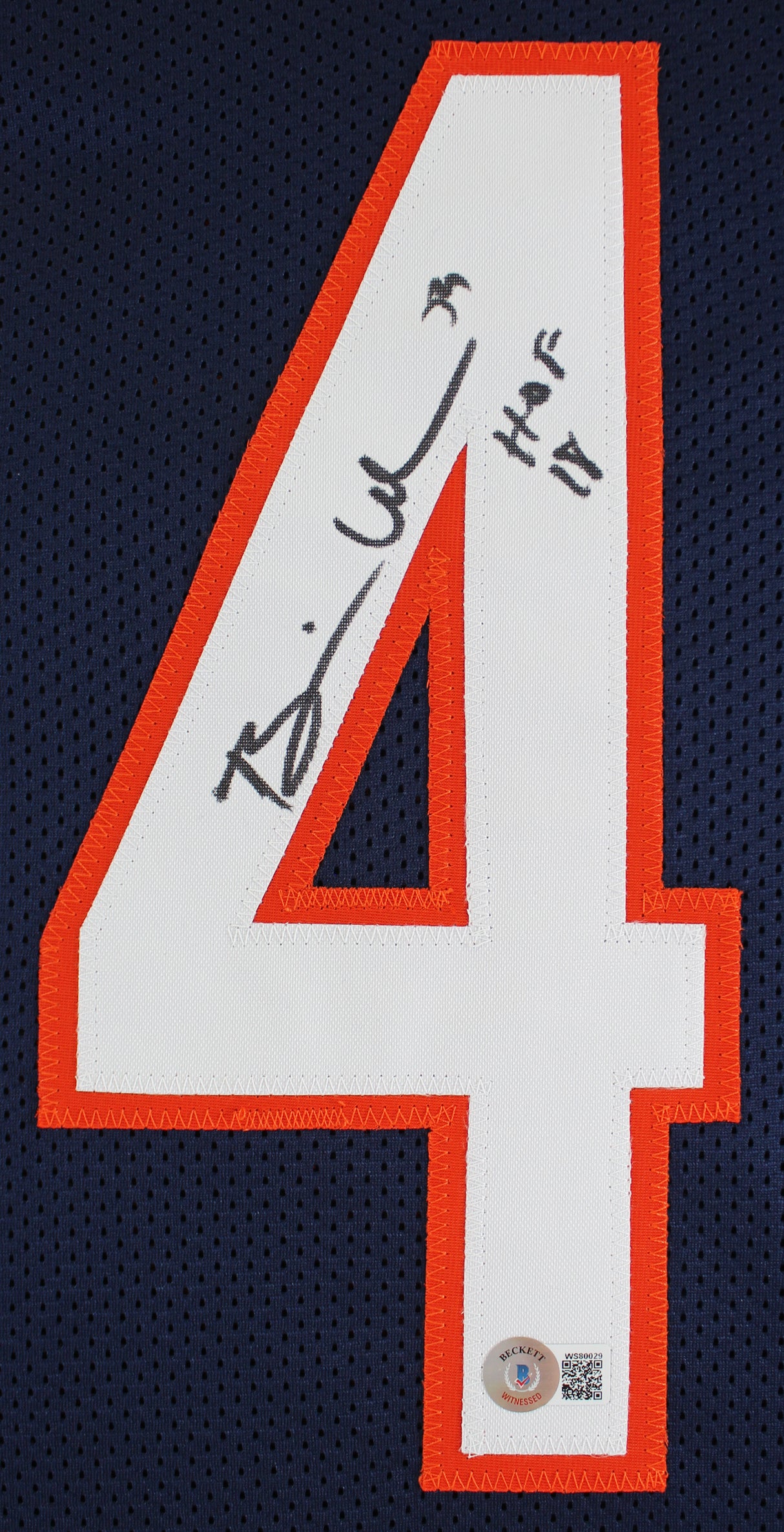 Brian Urlacher "HOF 18" Authentic Signed Navy Blue Pro Style Jersey BAS