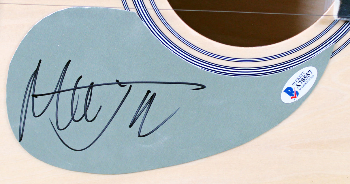 Mick Jagger Rolling Stones Authentic Signed Natural Acoustic Guitar BAS #A78557