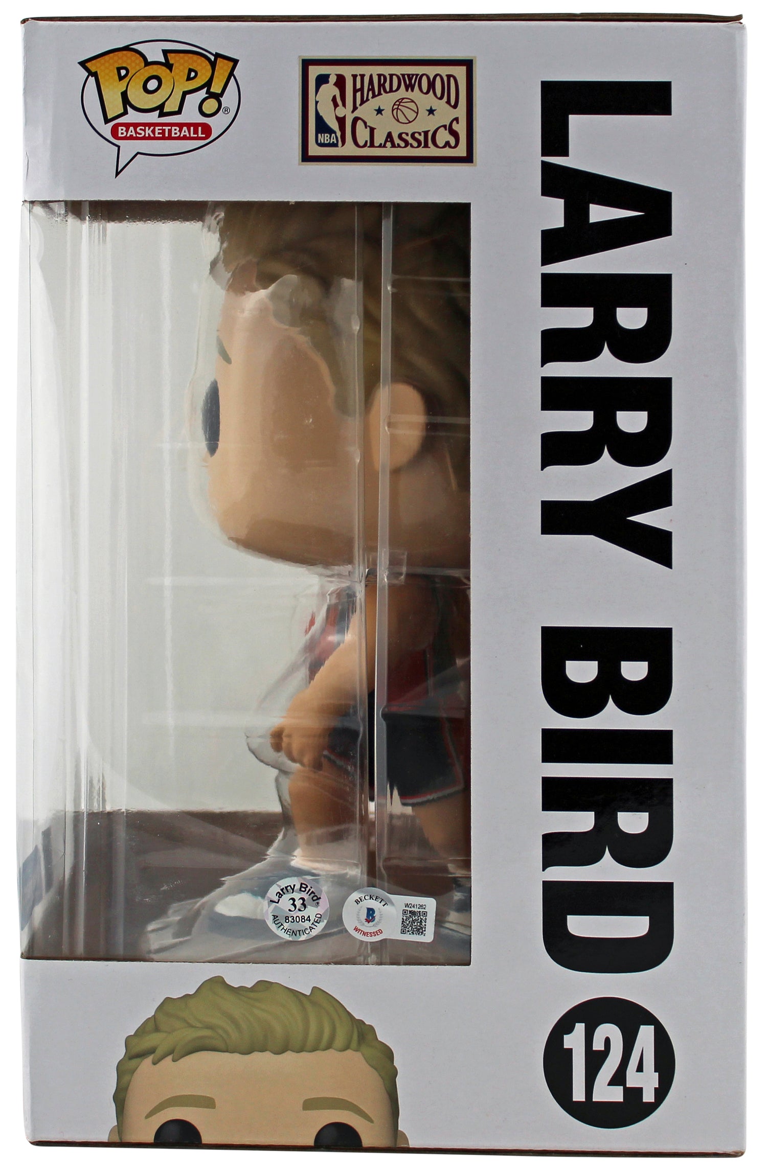 Larry Bird Signed 10 Inch USA Basketball #124 Funko Pop Vinyl Figure BAS Witness
