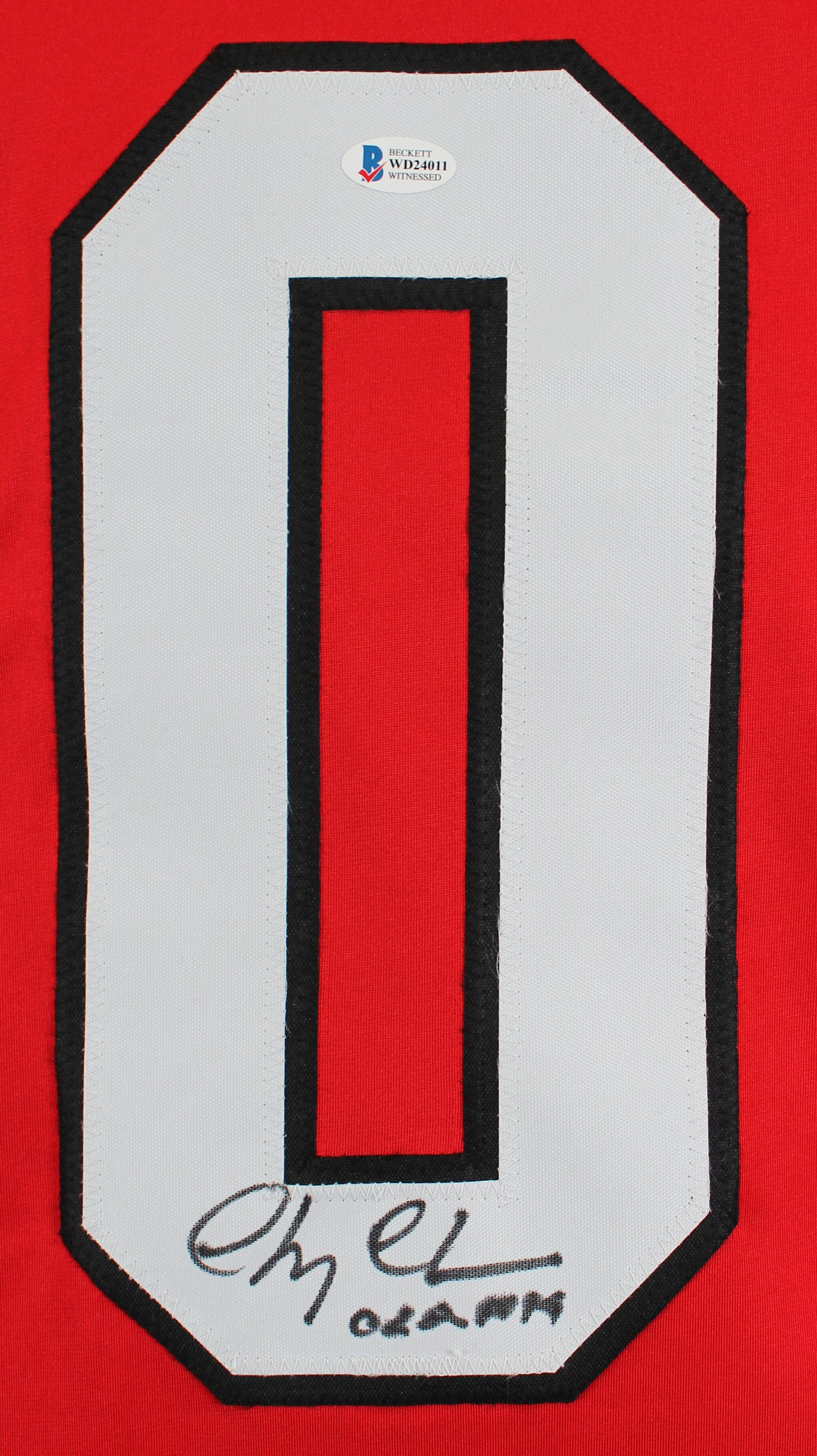 Chevy Chase Christmas Vacation "Clark" Signed Red Hockey Jersey BAS Wit #WD24011