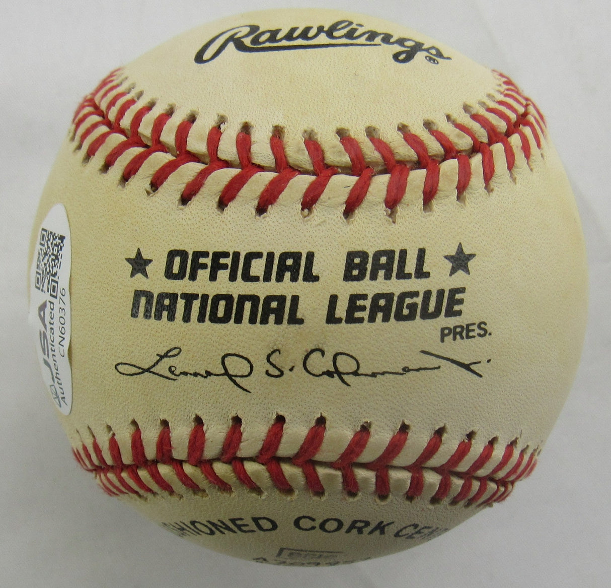 Enos Slaughter Signed Rawlings Baseball JSA CN60376