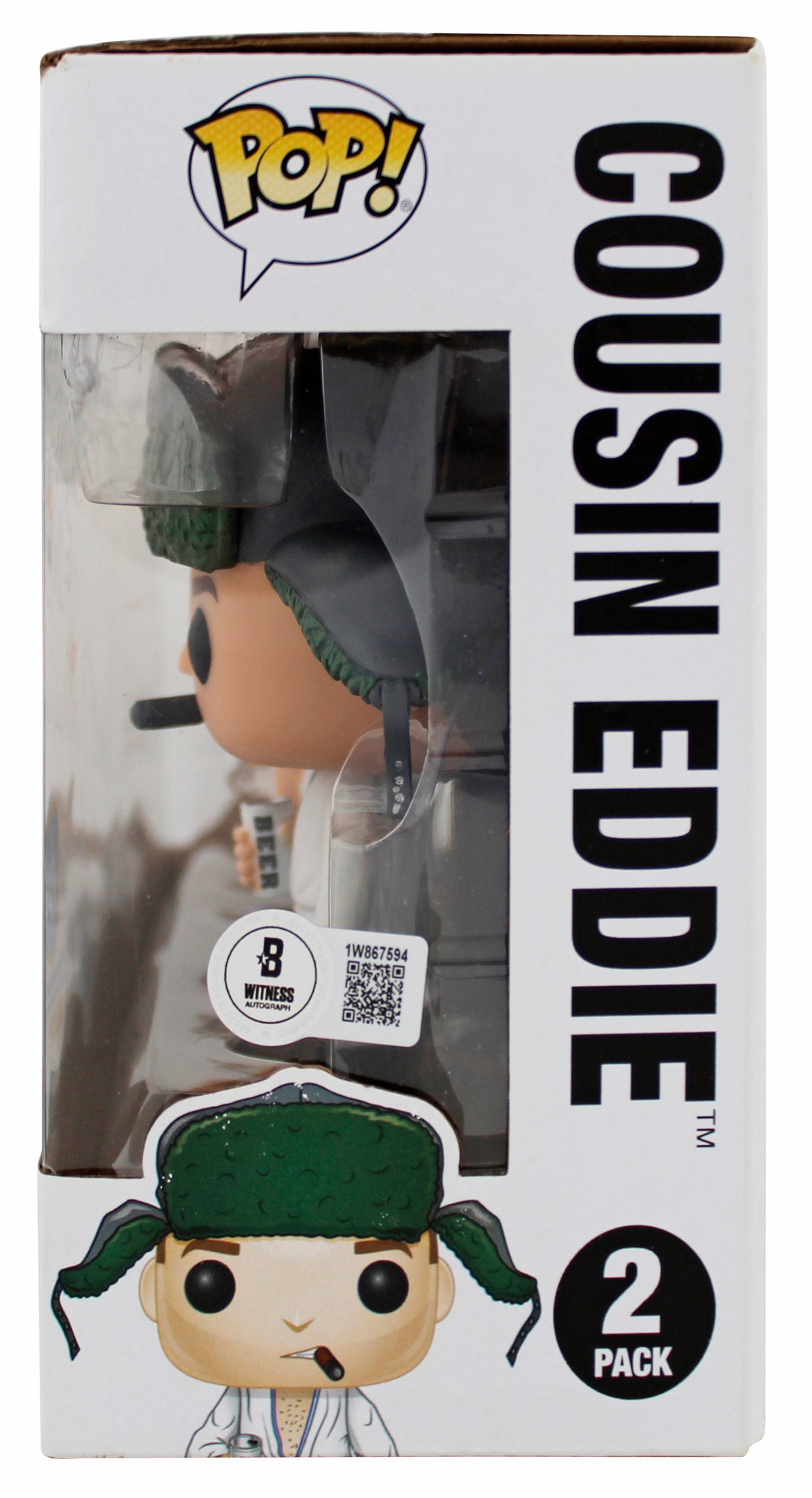 Chevy Chase & Randy Quaid Christmas Vacation Signed Funko Pop Vinyl Figure BAS W