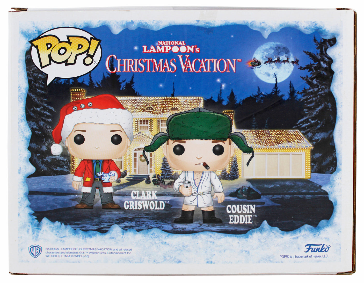 Chevy Chase & Randy Quaid Christmas Vacation Signed Funko Pop Vinyl Figure BAS W