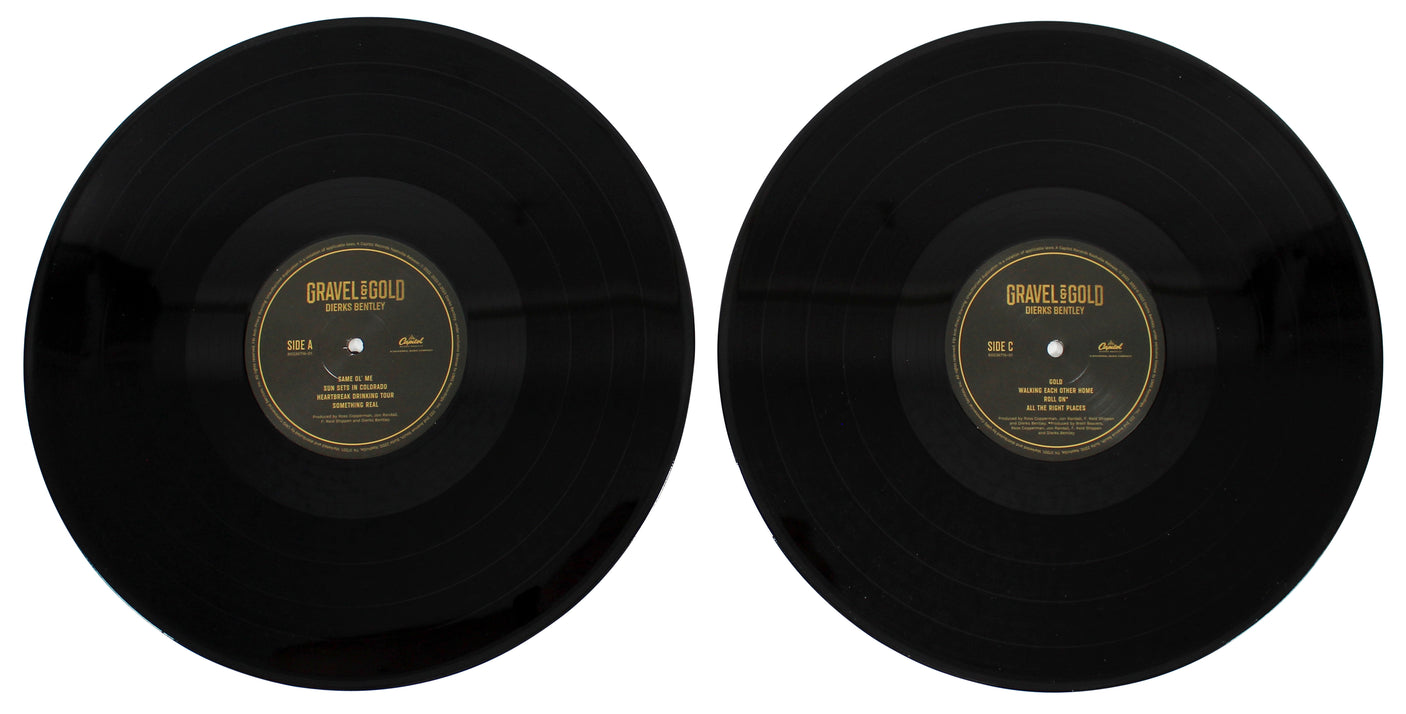 Dierks Bentley Authentic Signed Gravel & Gold Album Cover W/ Vinyl BAS #BH44847