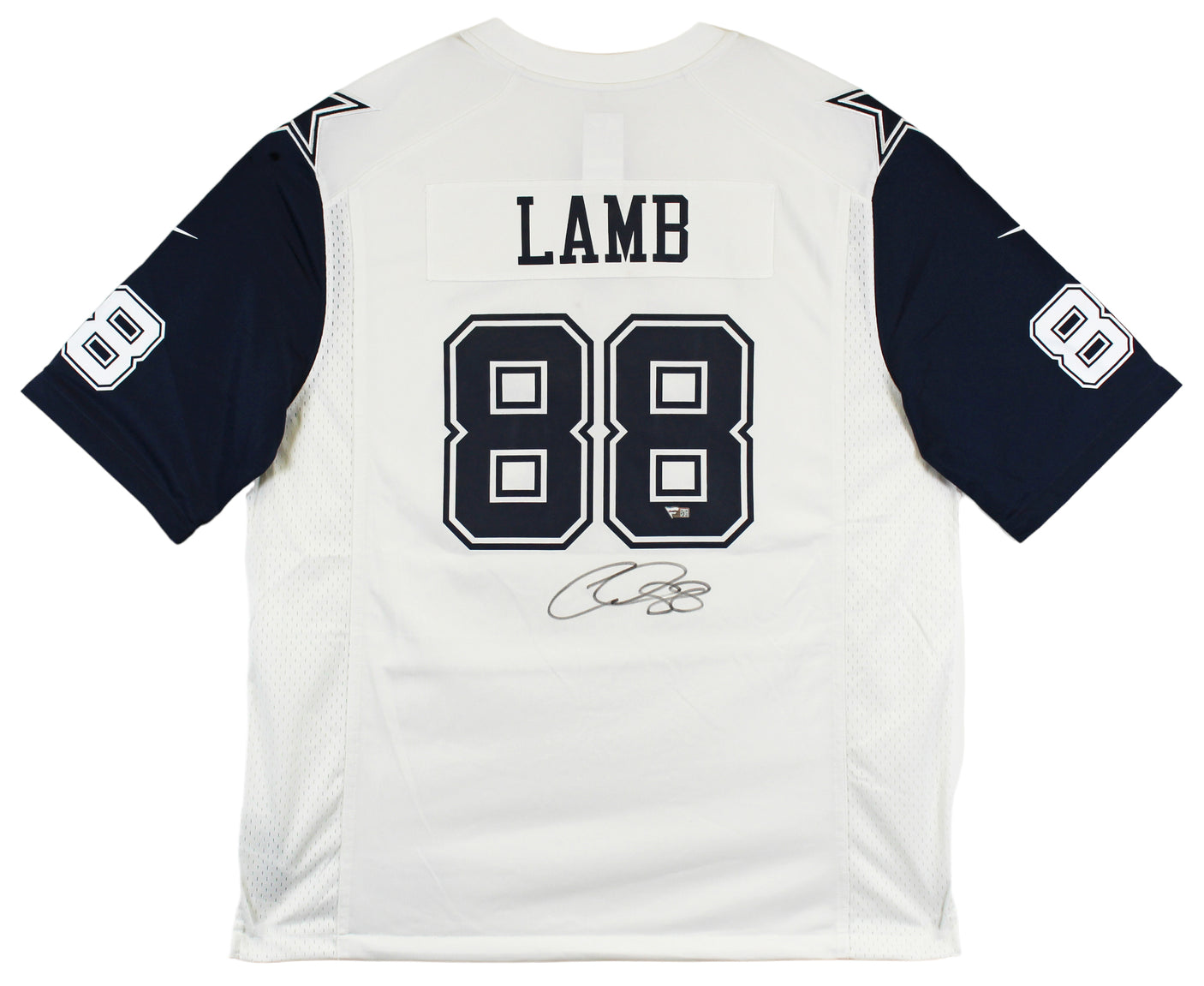 Cowboys CeeDee Lamb Authentic Signed White Color Rush Nike Game Jersey Fanatics