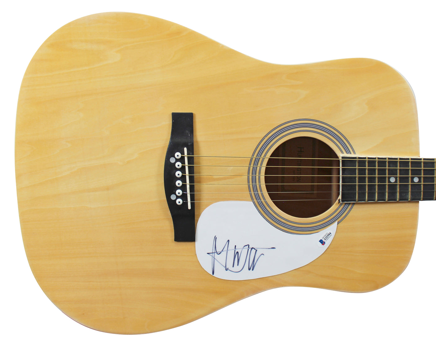 Mick Jagger Rolling Stones Authentic Signed Natural Acoustic Guitar BAS #A11594