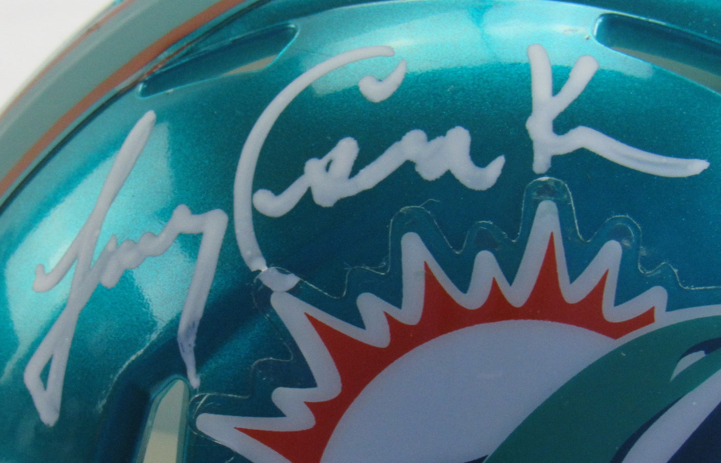 Larry Csonka Signed Auto Autograph Replica Dolphins Mini Helmet PSA COA
