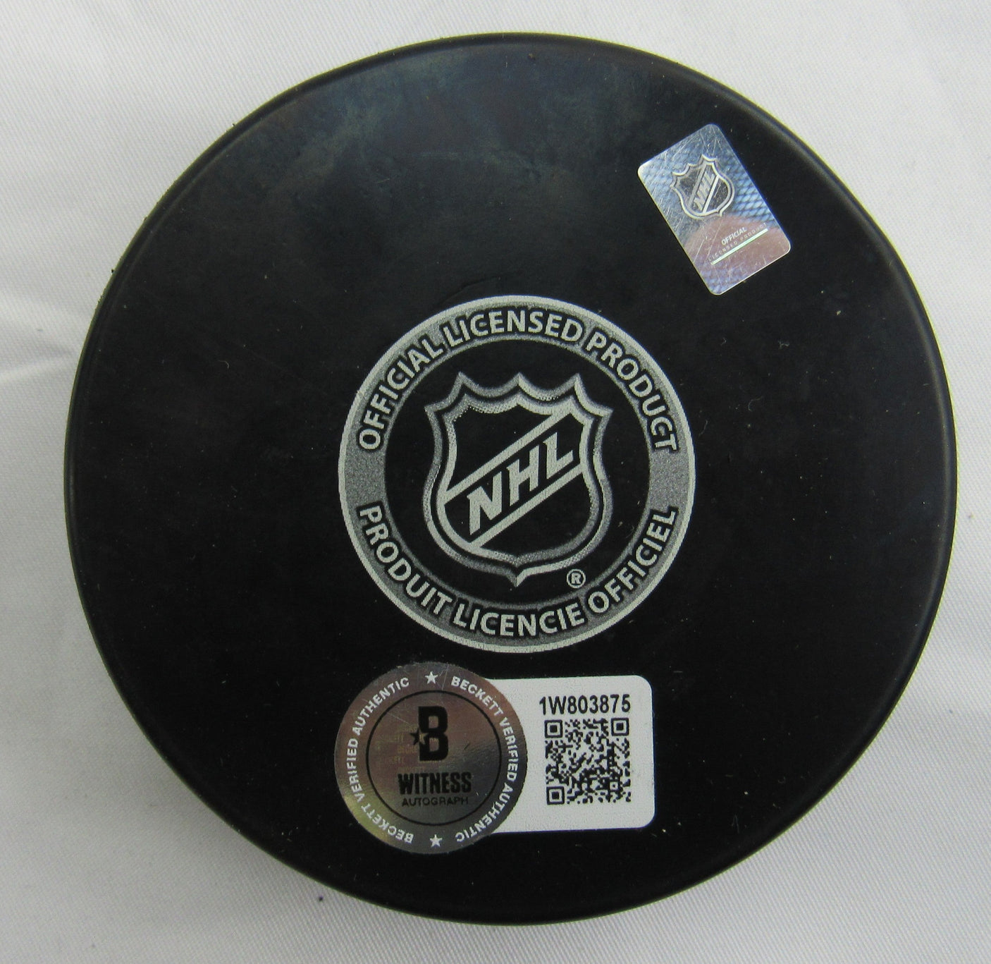 Jeremy Roenick Signed Auto Autograph Blackhawks Logo Hockey Puck w/ Insc Beckett Hologram