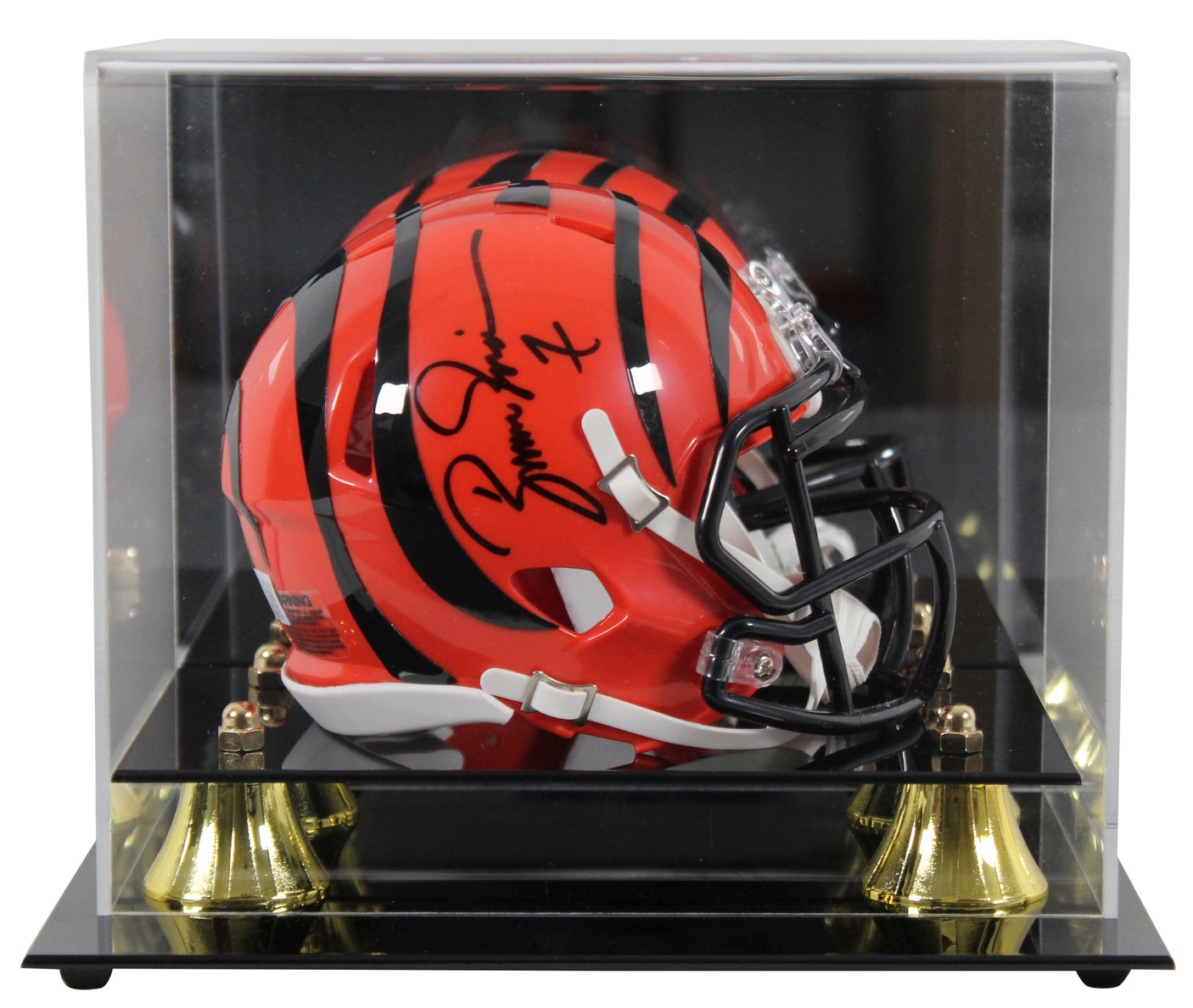 Bengals Boomer Esiason Authentic Signed Speed Mini Helmet W/ Case BAS Witnessed