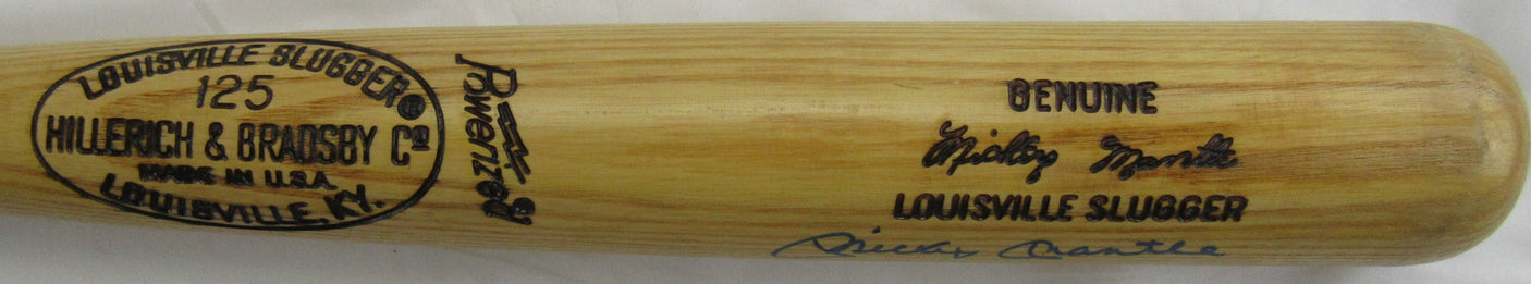 Mickey Mantle Signed Rawlings Auto Baseball Bat JSA YY83074