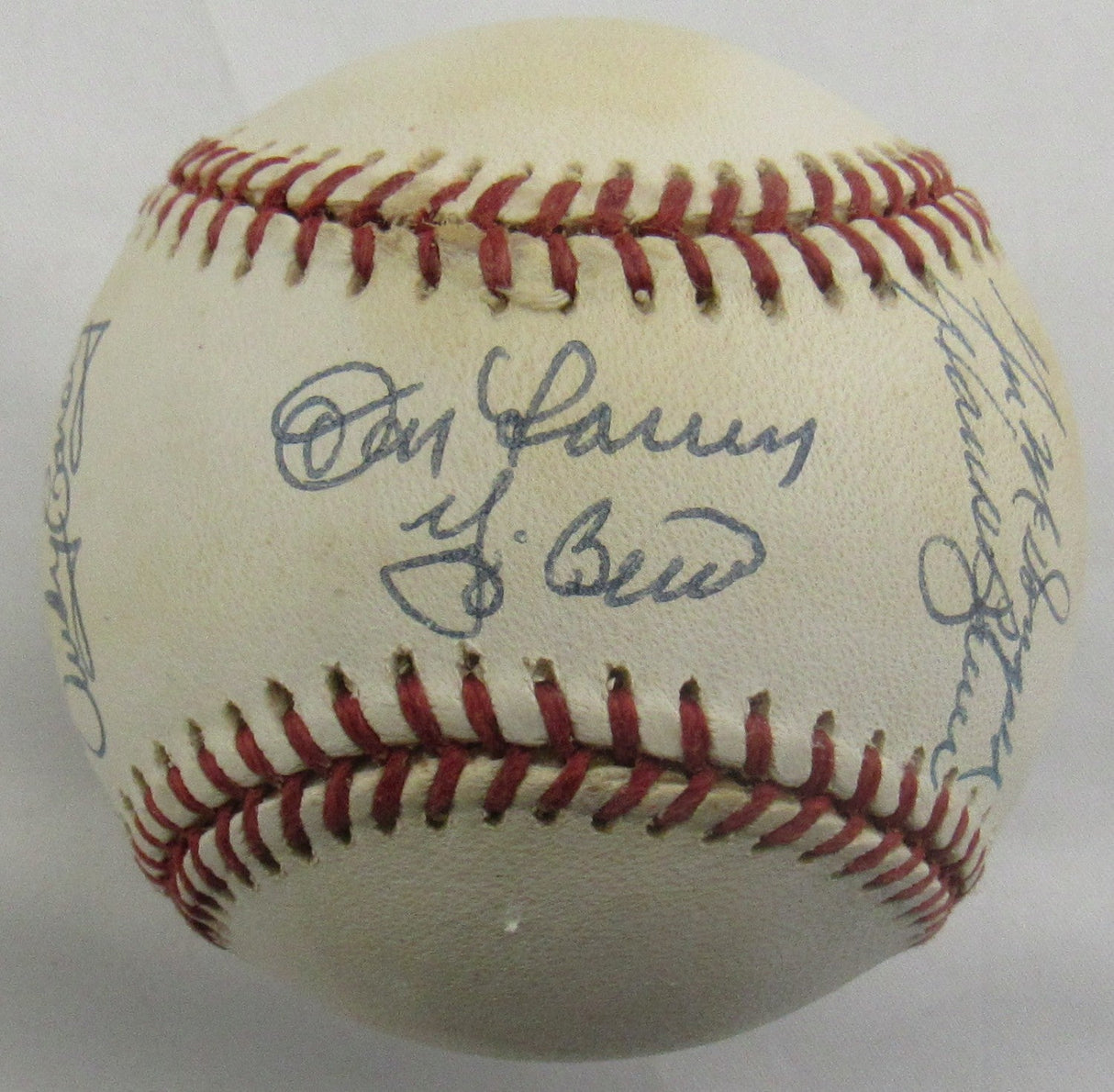 Don Larsen Yogi Berra Multi Signed 50's Stars Auto Rawlings Baseball JSA CN60101