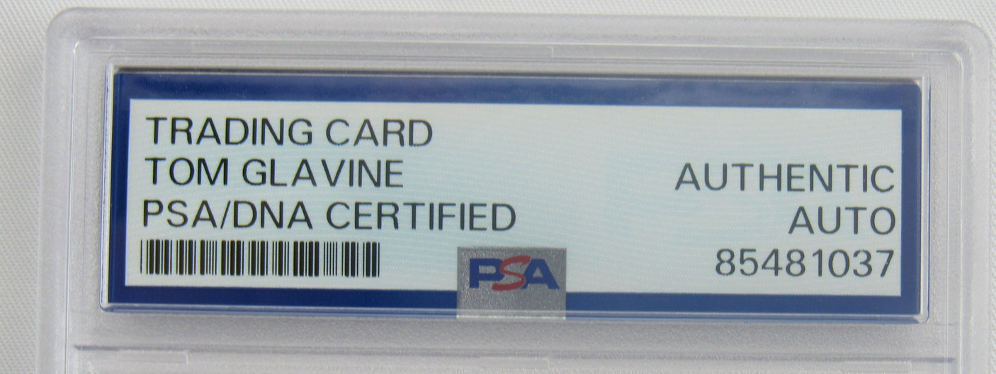 Tom Glavine 1988 Donruss Signed Auto Encapsulated Baseball Card PSA/DNA