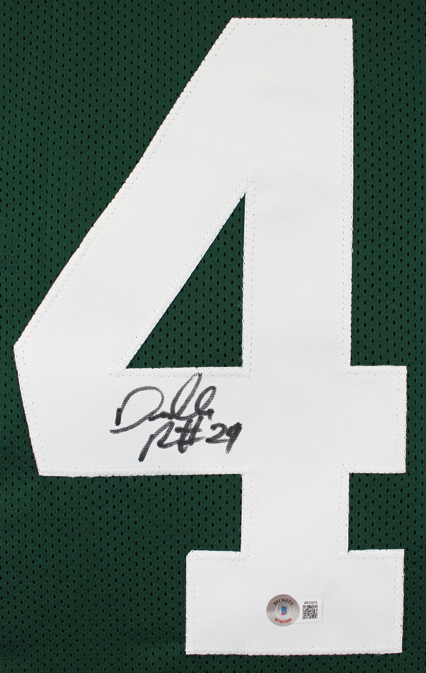 Darrelle Revis Authentic Signed Green Pro Style Jersey Autographed BAS Witnessed