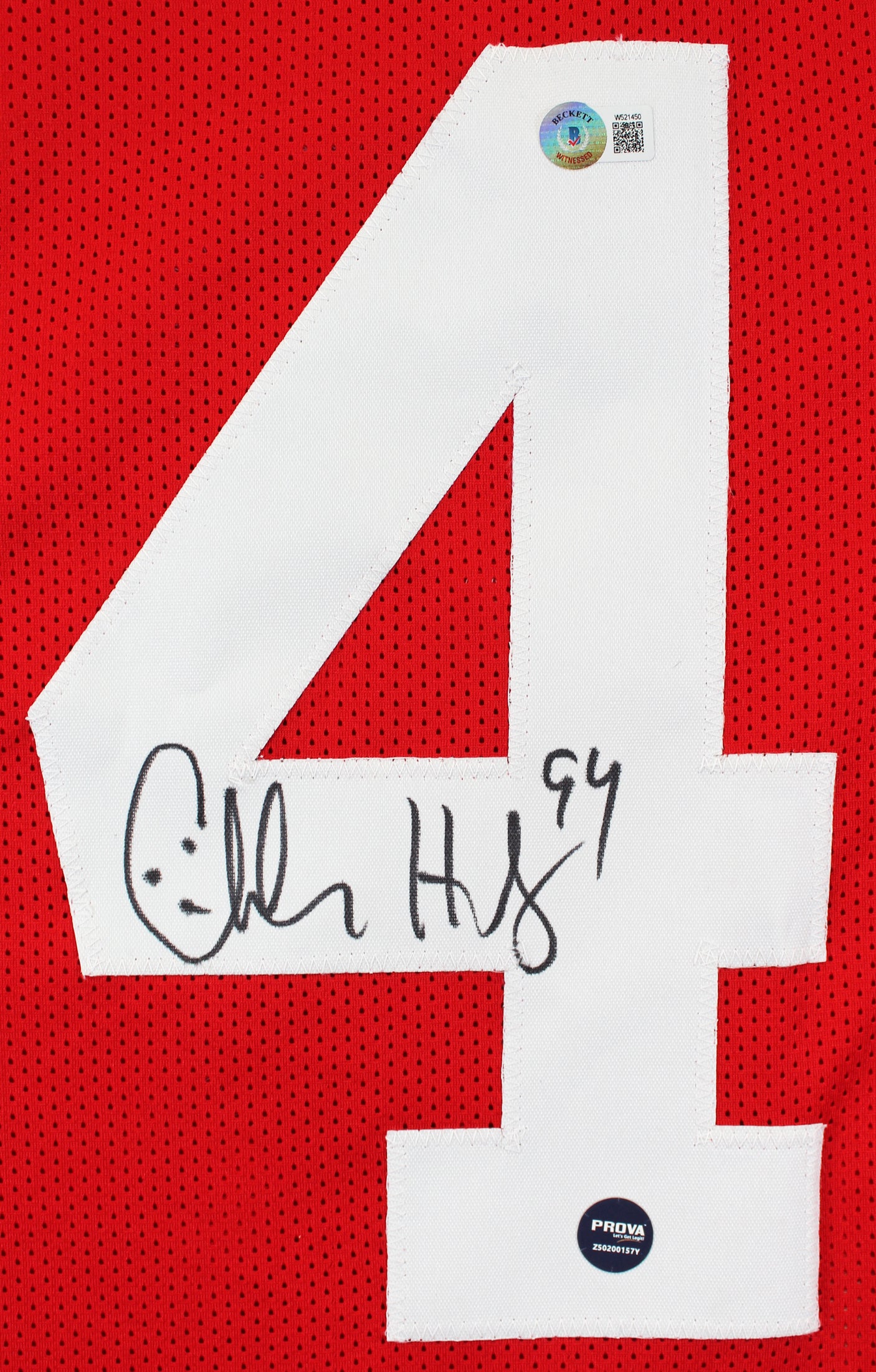 Charles Haley Authentic Signed Red Pro Style Jersey Autographed BAS Witnessed