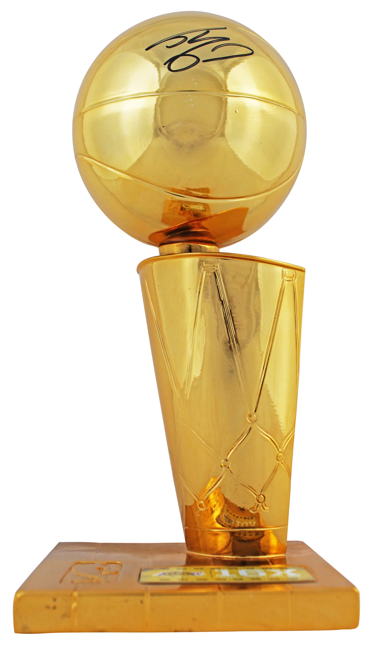 Lakers Shaquille O'Neal Signed 12" Replica Larry O'Brien Trophy BAS #T21651