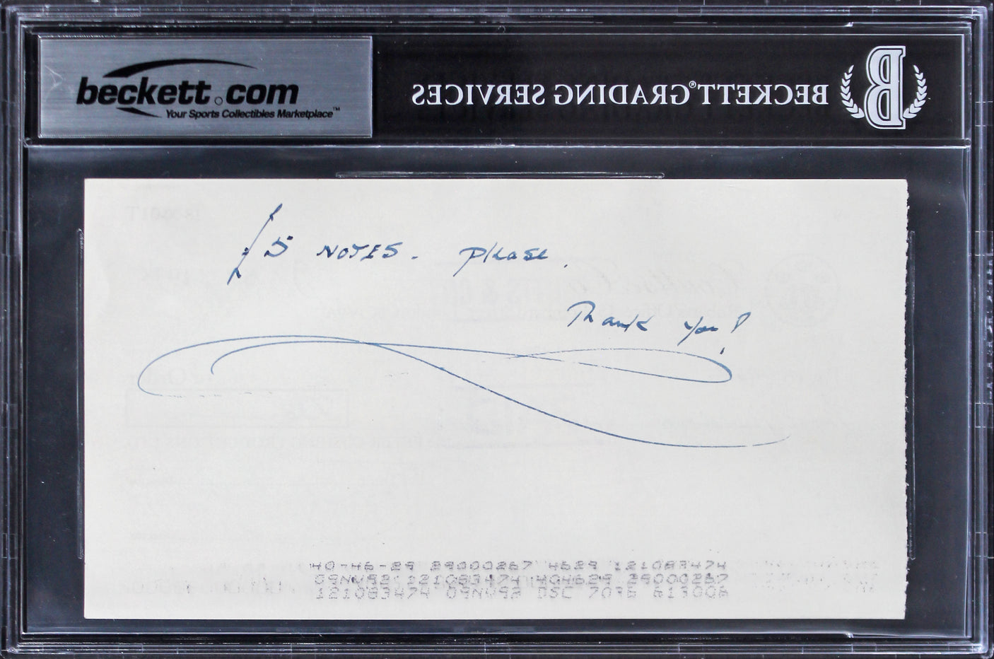 Peter Cushing Star Wars Signed 1992 Peter Cushing Productions Ltd Check BAS Slab