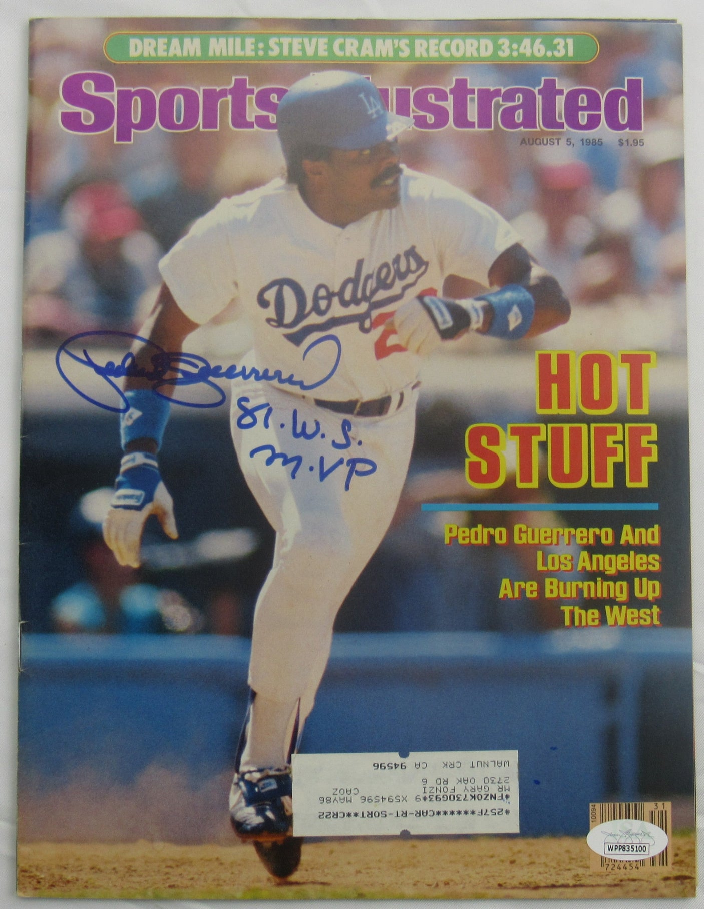 Pedro Guerrero Signed Auto Autograph Sports Illustrated Magazine WPP835100