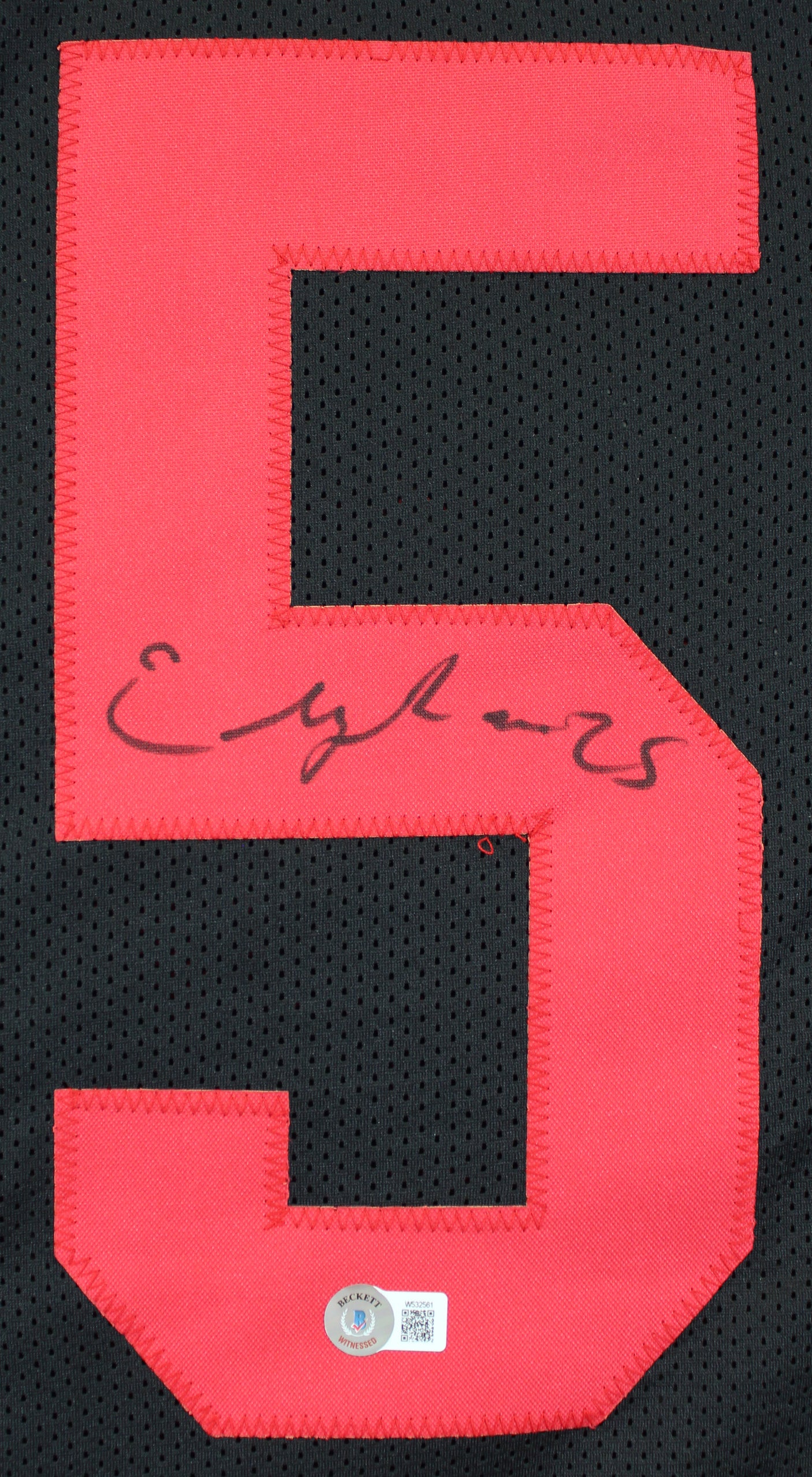 Elijah Mitchell Authentic Signed Black Pro Style Jersey Autographed BAS Witness