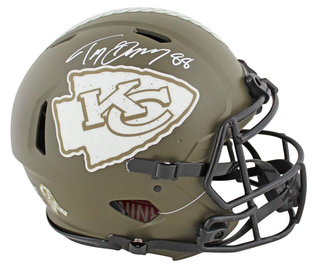 Chiefs Tony Gonzalez Signed STS Full Size Speed Proline Helmet W/ Case BAS Wit