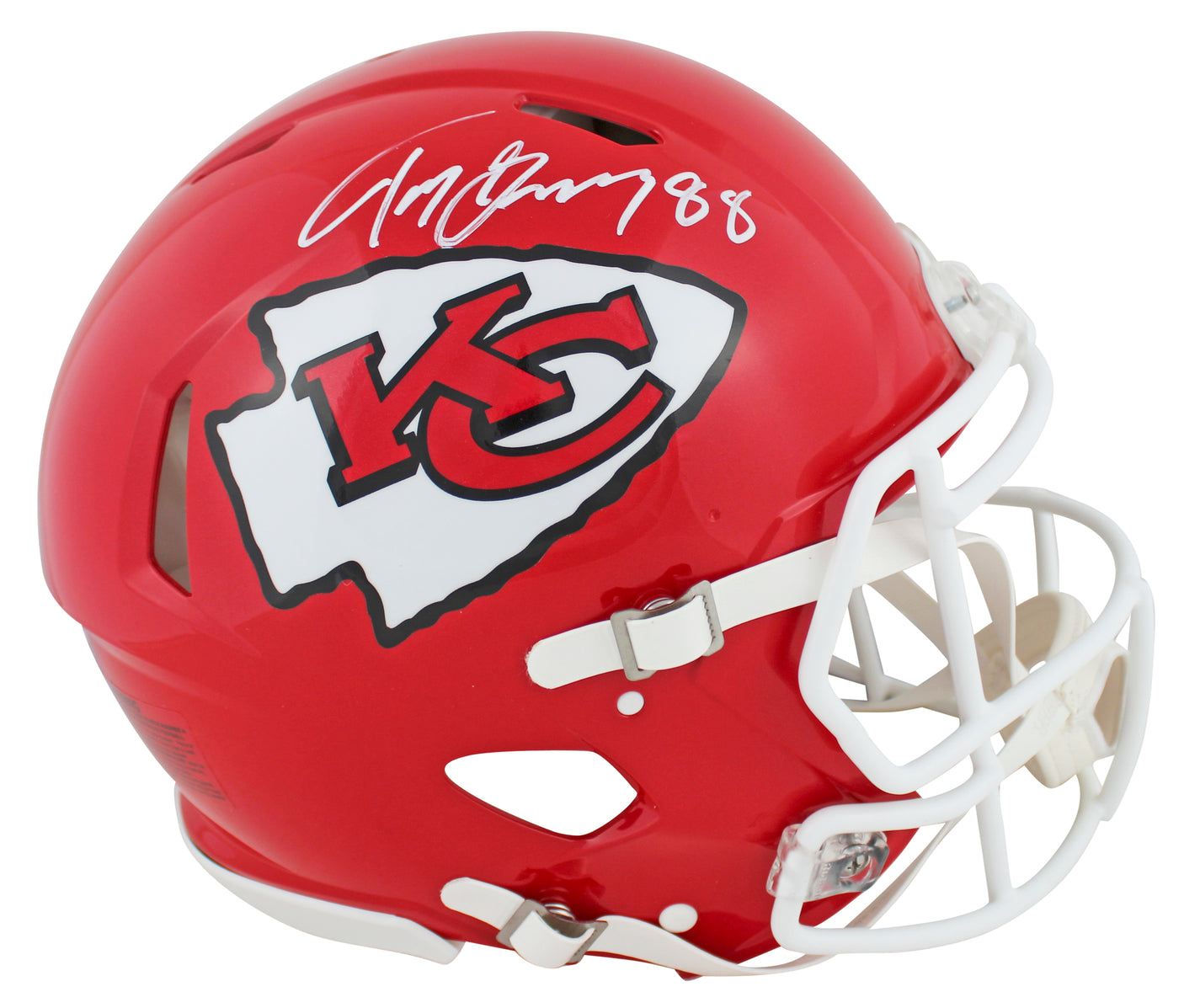Chiefs Tony Gonzalez Signed Full Size Speed Proline Helmet w/ White Sig BAS Wit