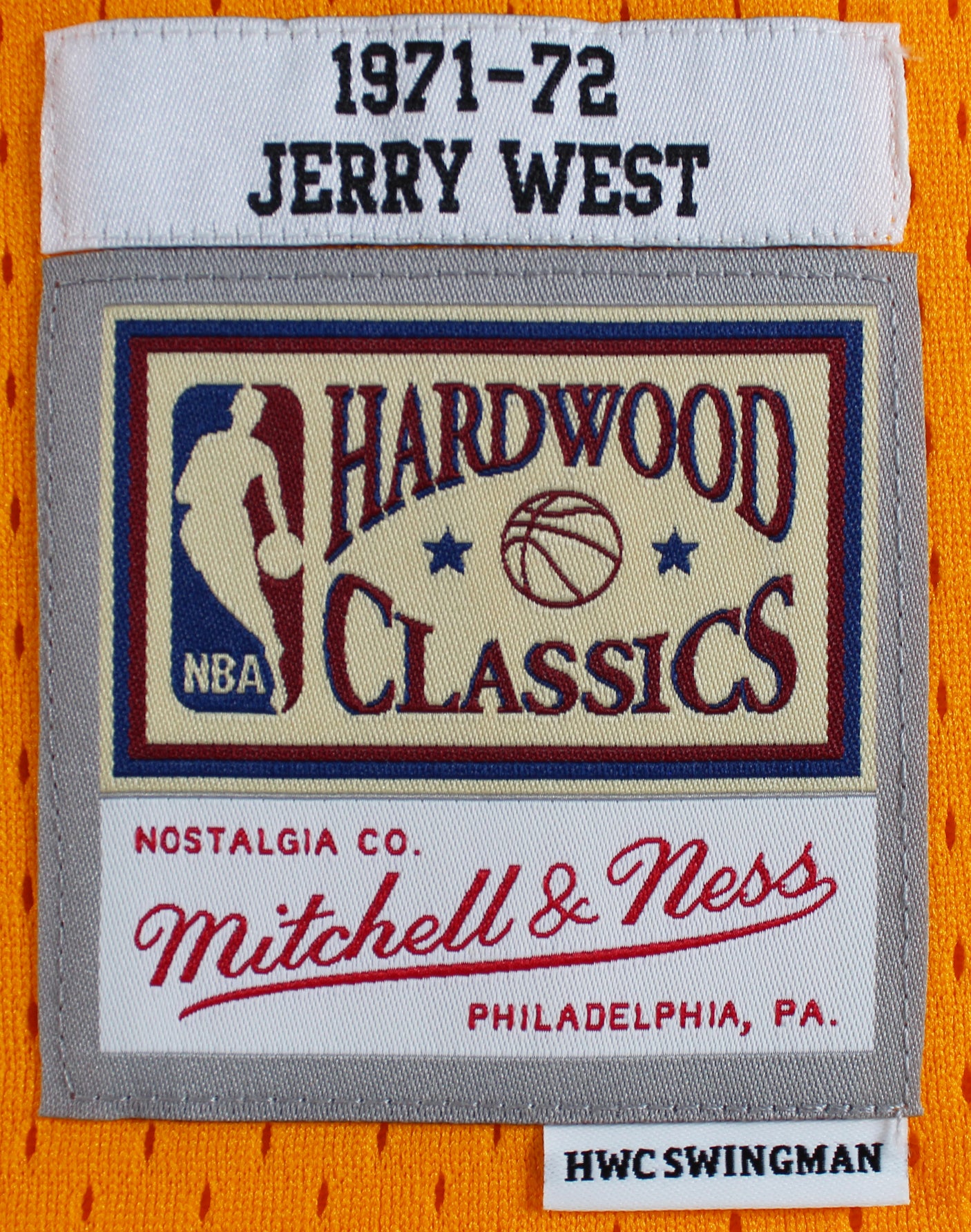 Lakers Jerry West "3x Inscribed" Signed Yellow M&N HWC Swingman Jersey BAS