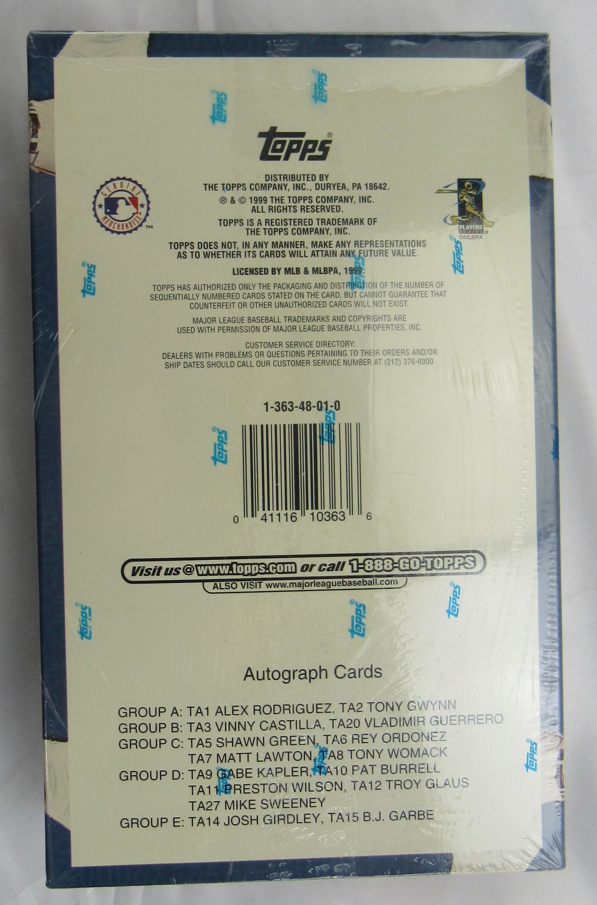 2000 Topps Series 1 Sealed 36ct Baseball Wax Box