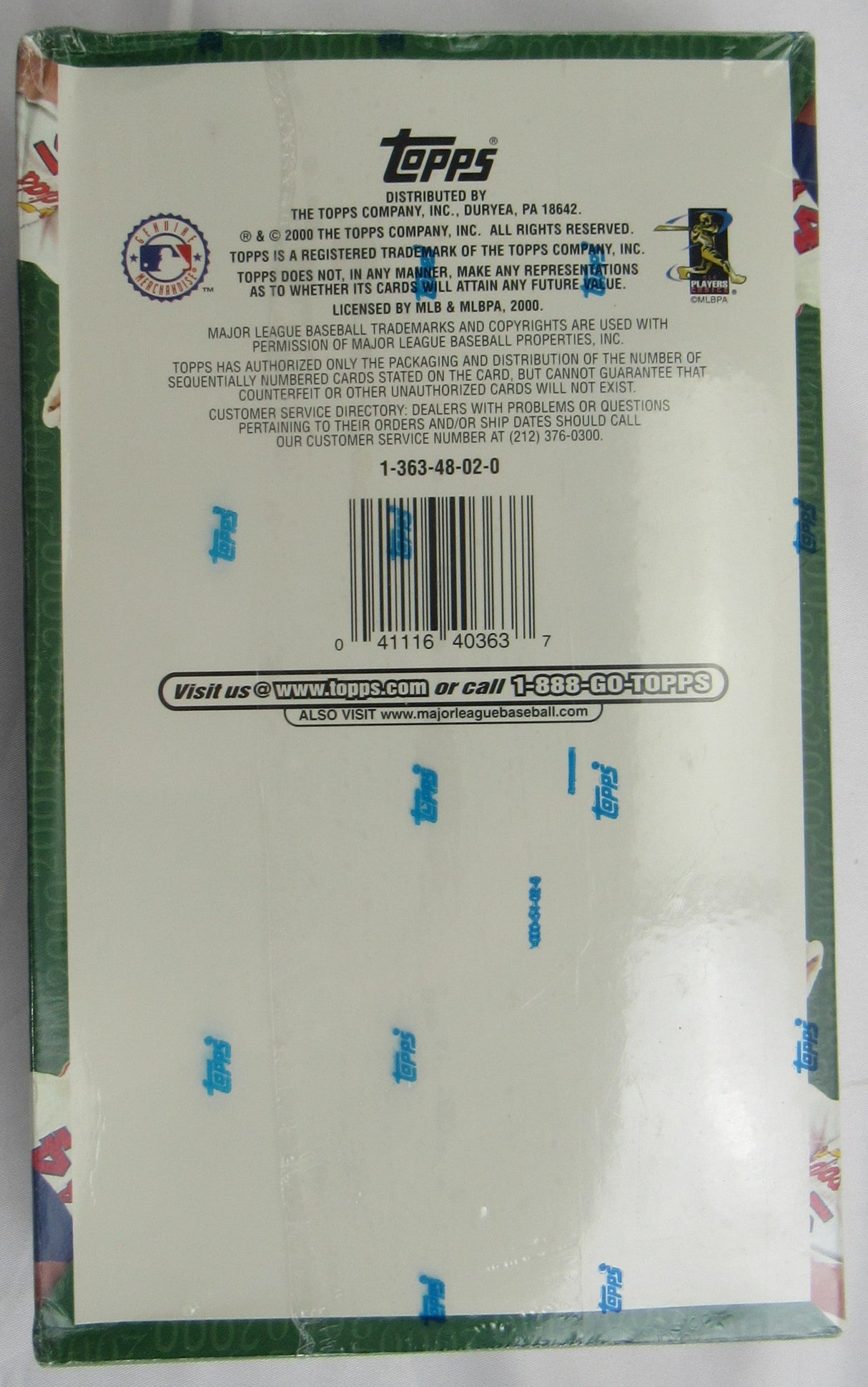 2000 Topps Series 2 Sealed 36ct Baseball Wax Box