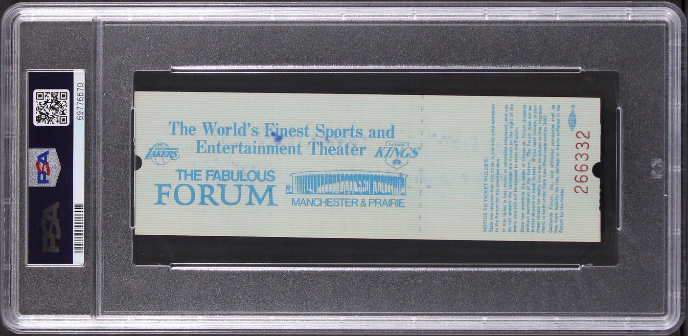 Magic Johnson Signed 1982 Finals Game 6 Full Ticket Stub Auto 10! PSA Slabbed 3