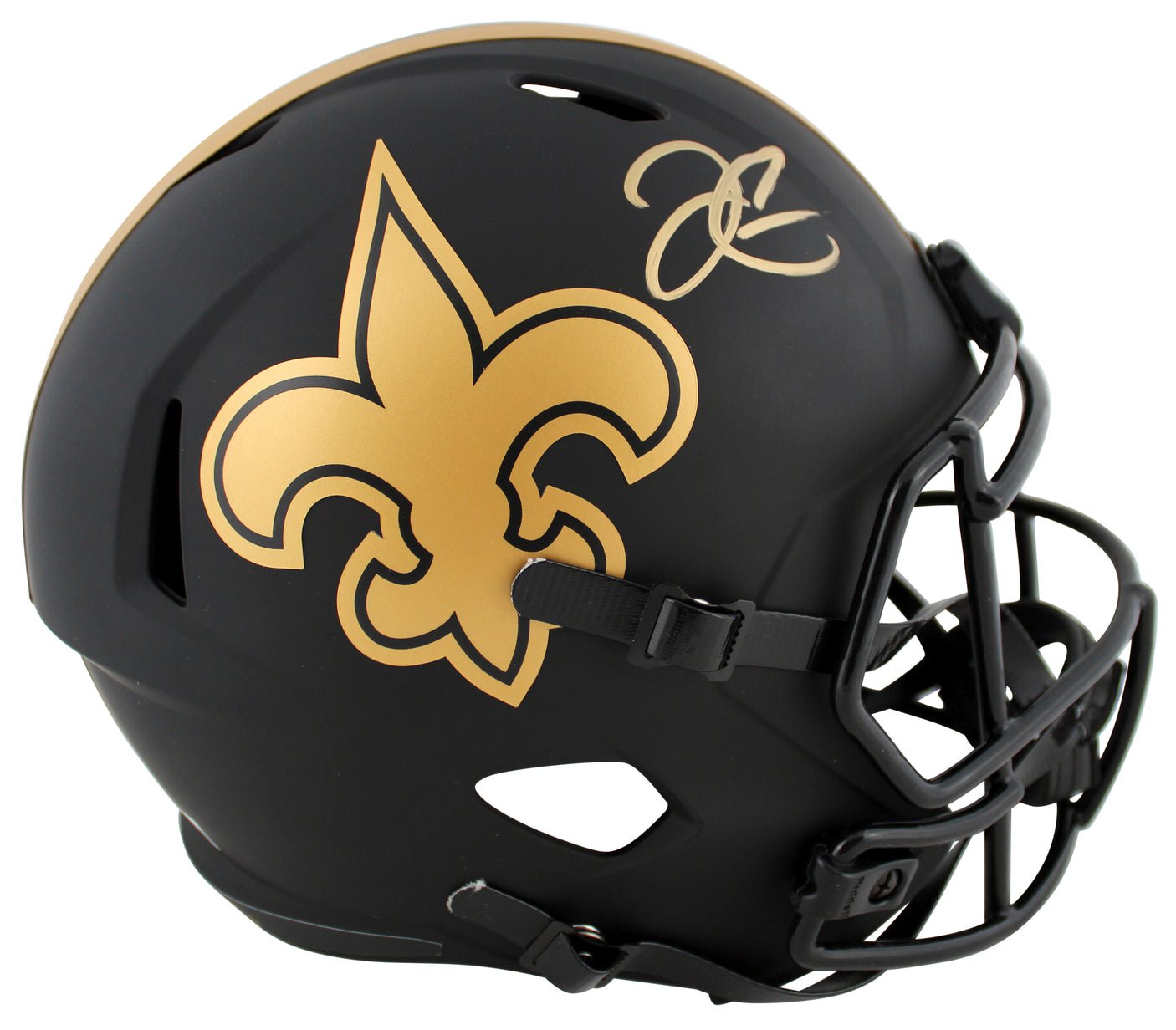 Saints Derek Carr Signed Eclipse Full Size Speed Rep Helmet BAS Witnessed